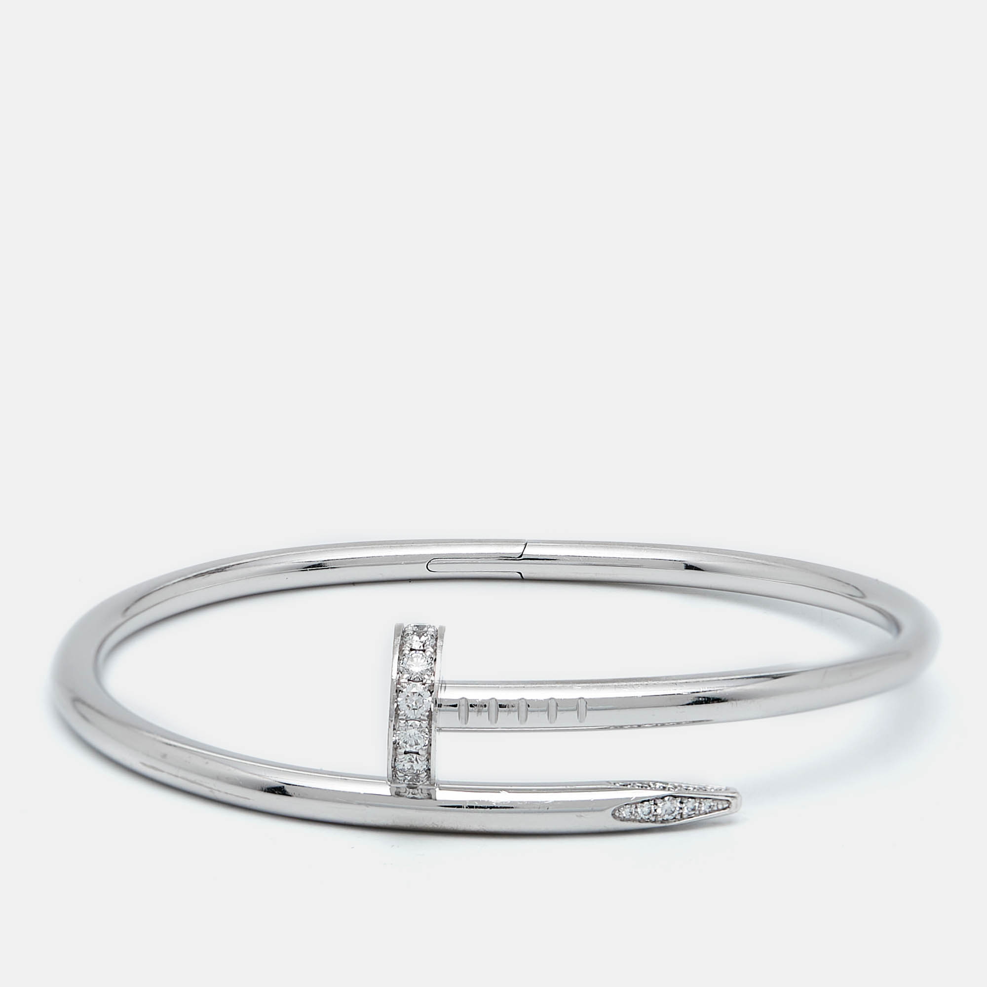 Cartier Juste Un Clou Diamonds 18k White Gold  Bracelet 16