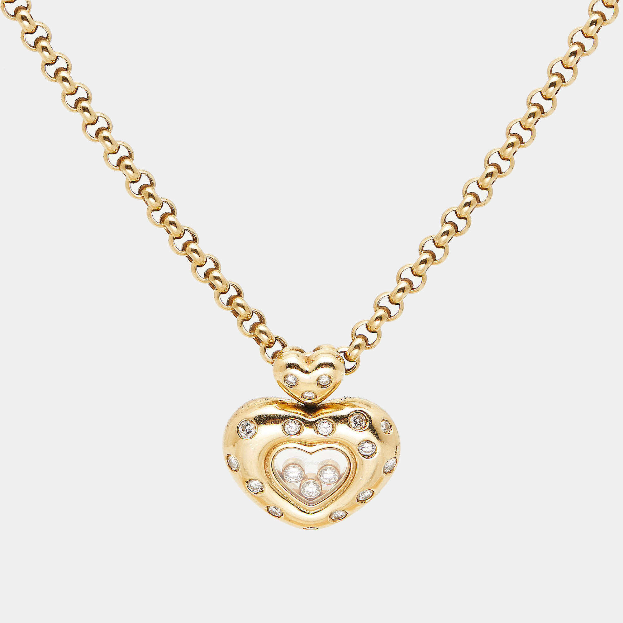 Chopard Happy Diamonds 18k Yellow Gold Pendant Necklace