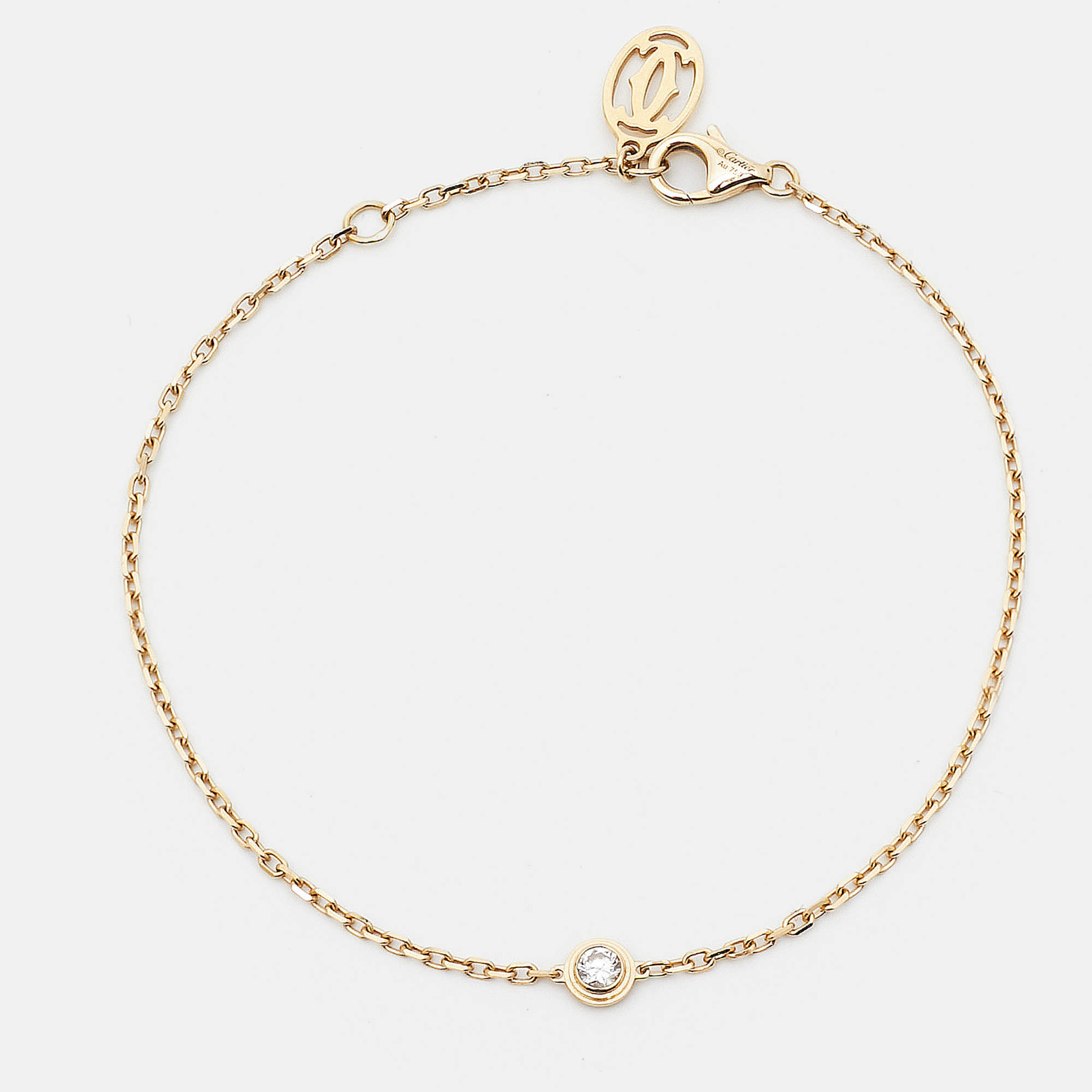 مملوكة مسبقًا Cartier d'Amour Diamond 18k Yellow Gold Small Model Bracelet