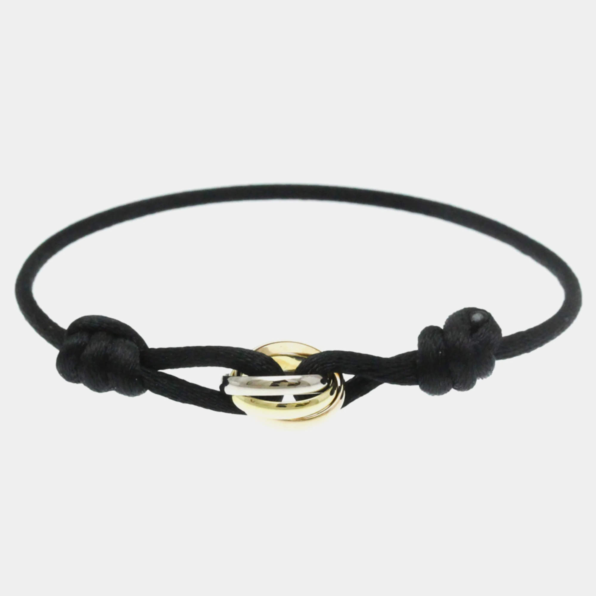 مملوكة مسبقًا Cartier 18K Yellow Gold, Rose Gold, White Gold Trinity Chord Bracelets