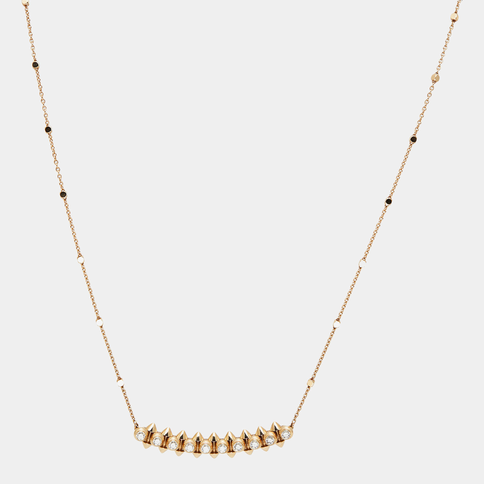 مملوكة مسبقًا Cartier Clash de Cartier Diamonds 18k Rose Gold Necklace