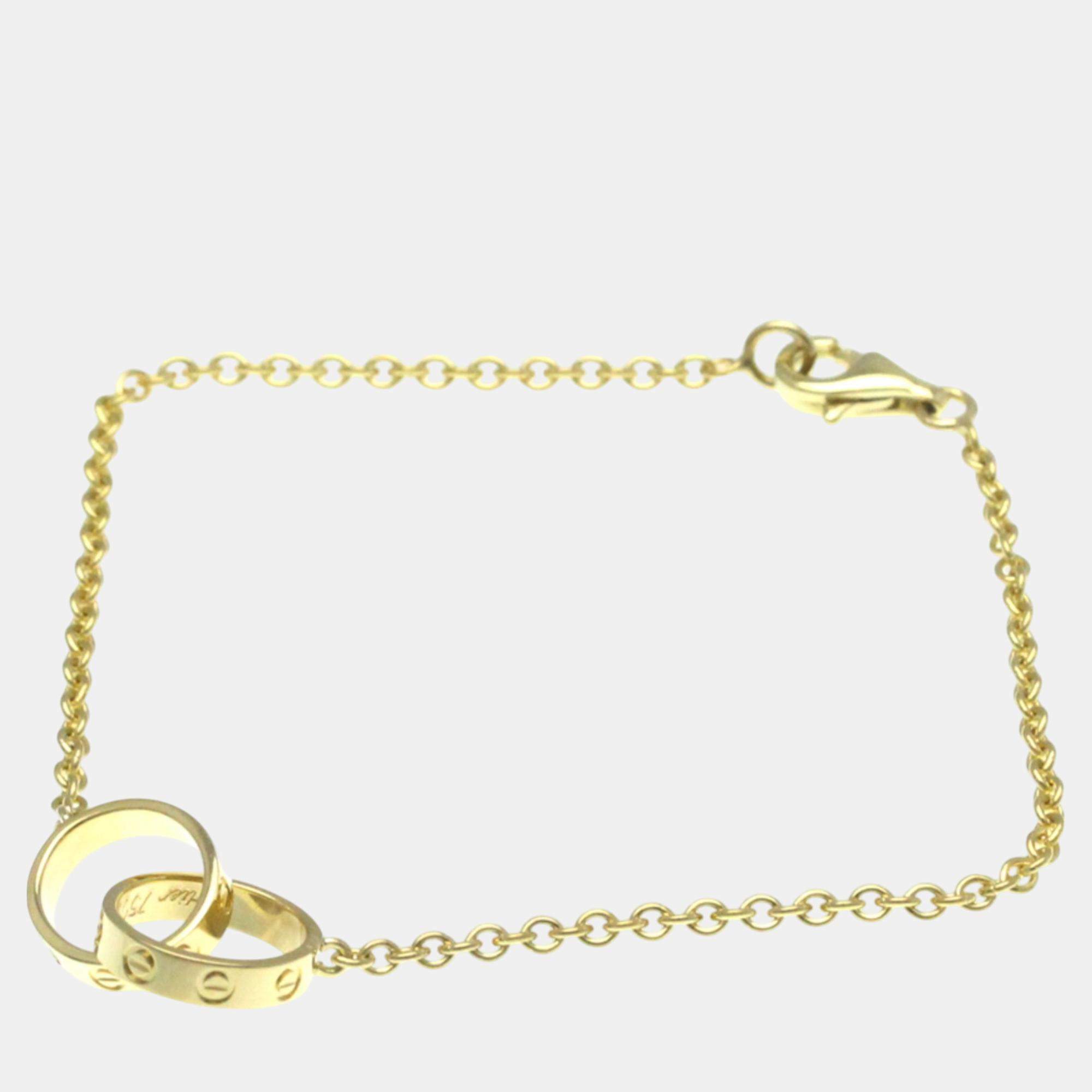 مملوكة مسبقًا Cartier 18K Yellow Gold Love Chain Bracelet