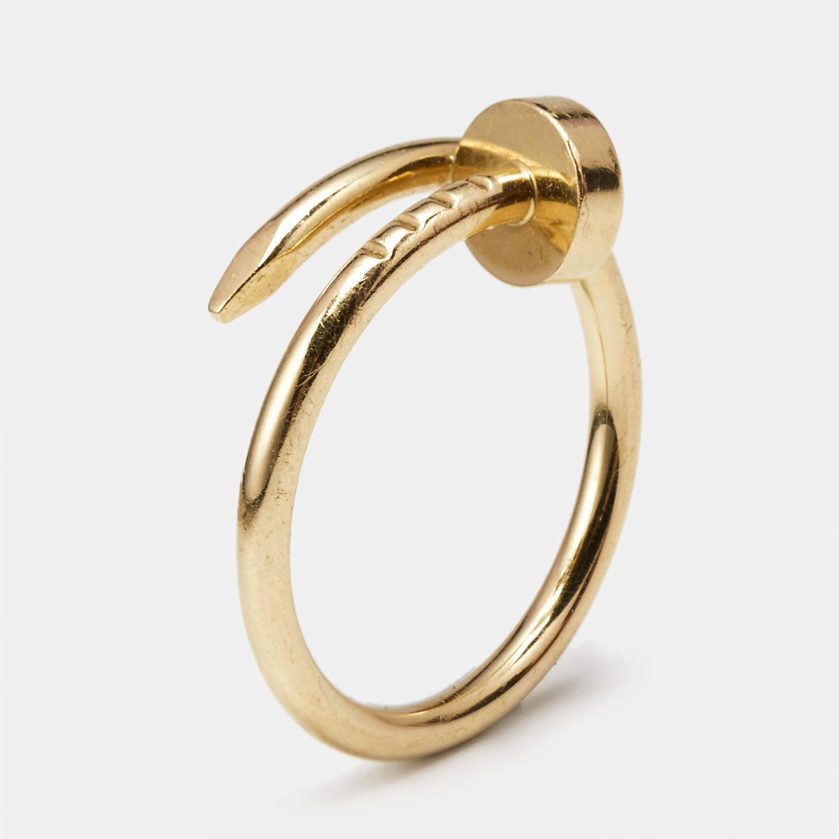 Pre Owned Cartier Juste Un Clou 18k Yellow Gold Small Model Ring Size 49