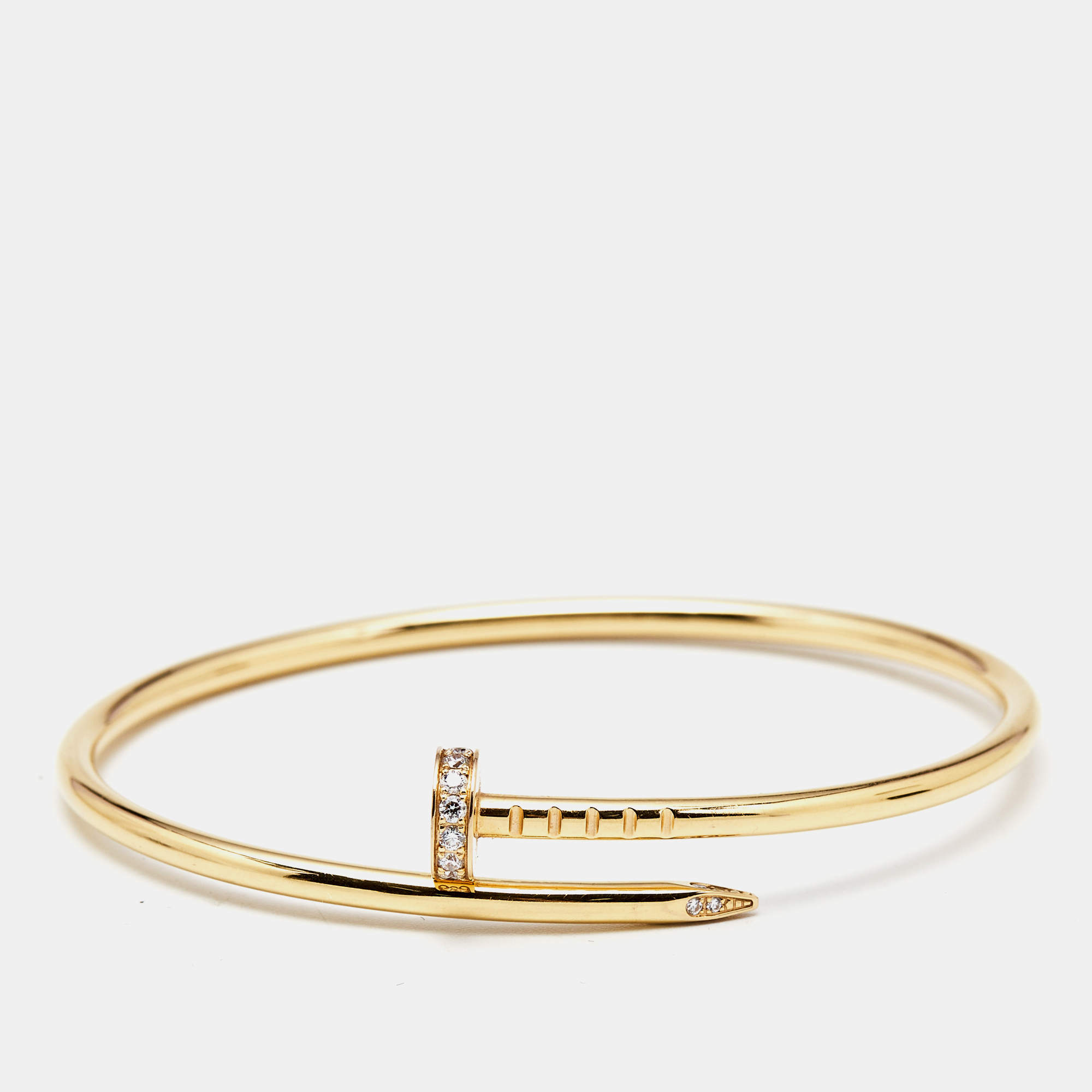 مملوكة مسبقًا Cartier Juste Un Clou Diamond 18k Yellow Gold Small Model Bracelet 15