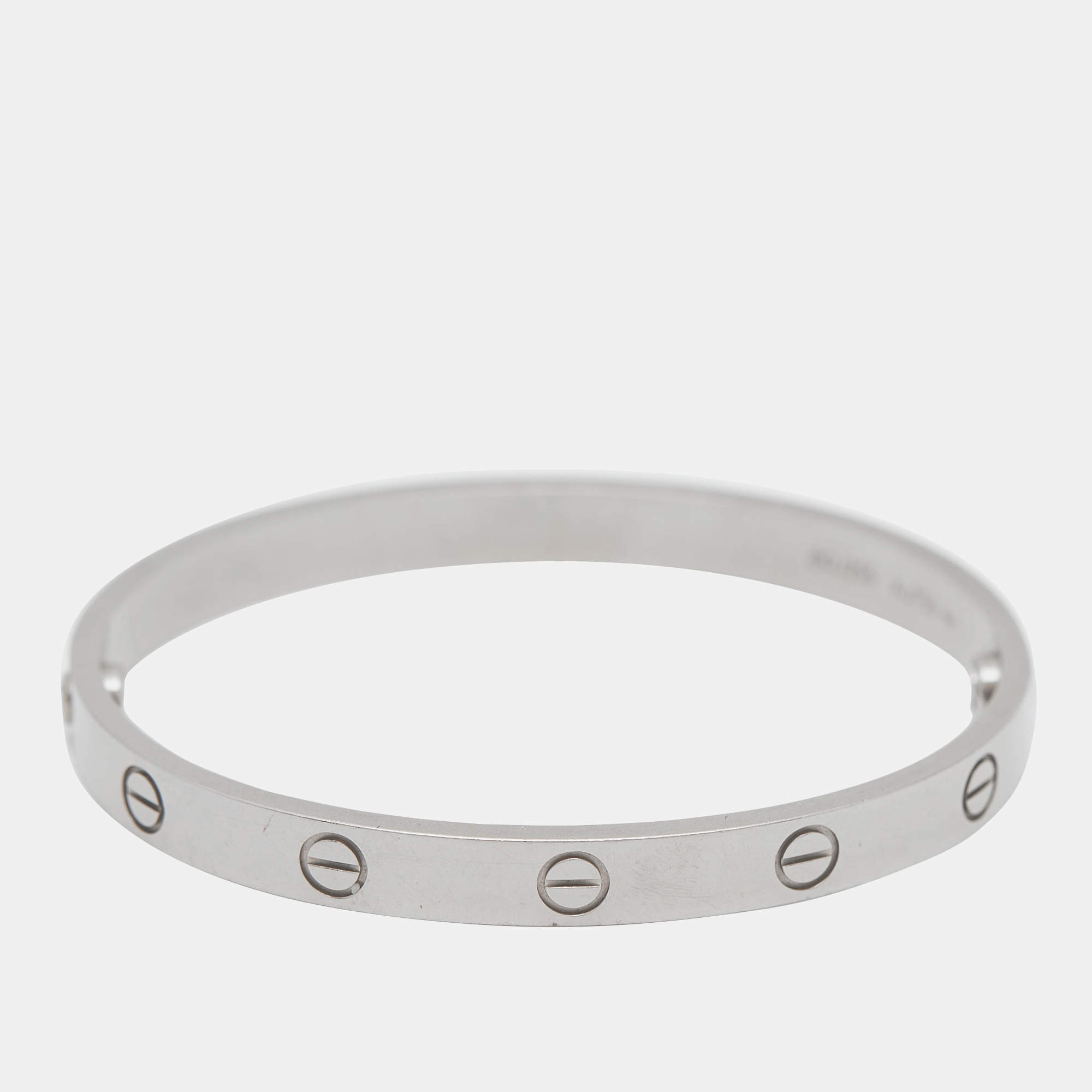 Cartier Love 18k White Gold Bracelet 17