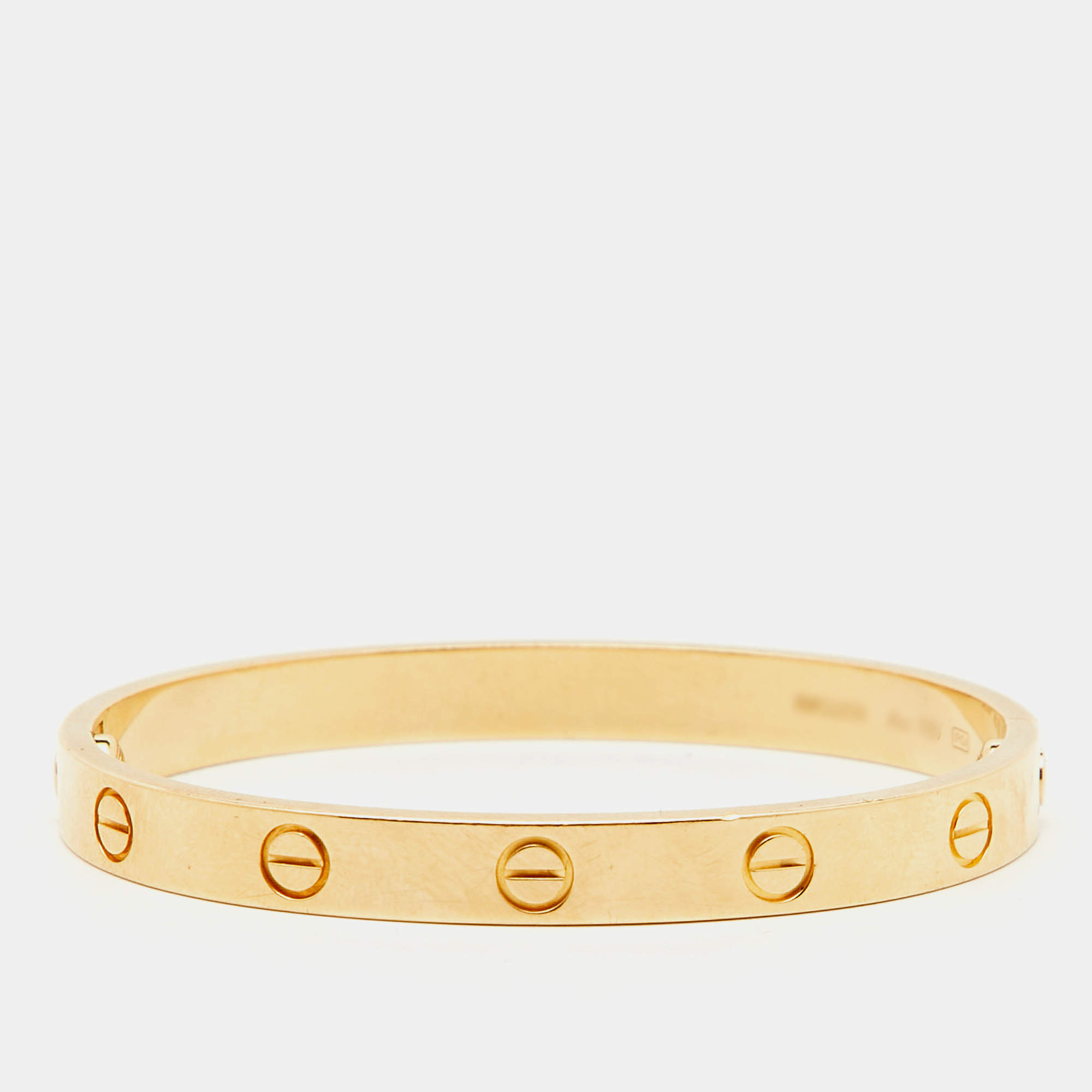 Pre Owned Cartier Love 18k Yellow Gold Bracelet 16