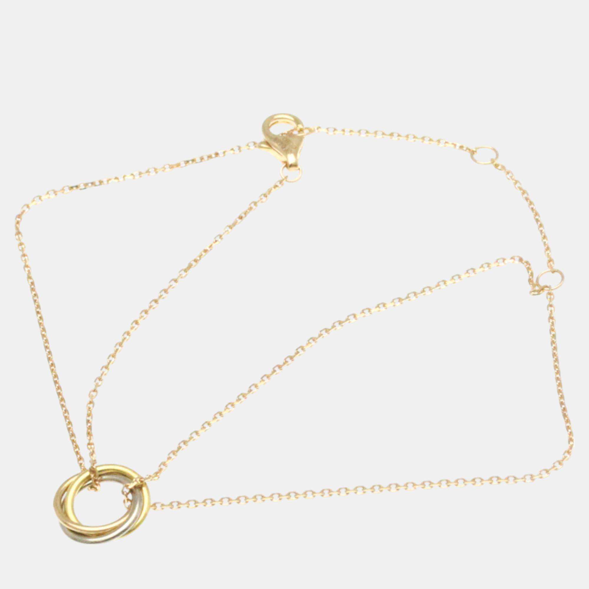 Pre Owned Cartier  18K Pink, Yellow, White Gold Trinity Bracelet