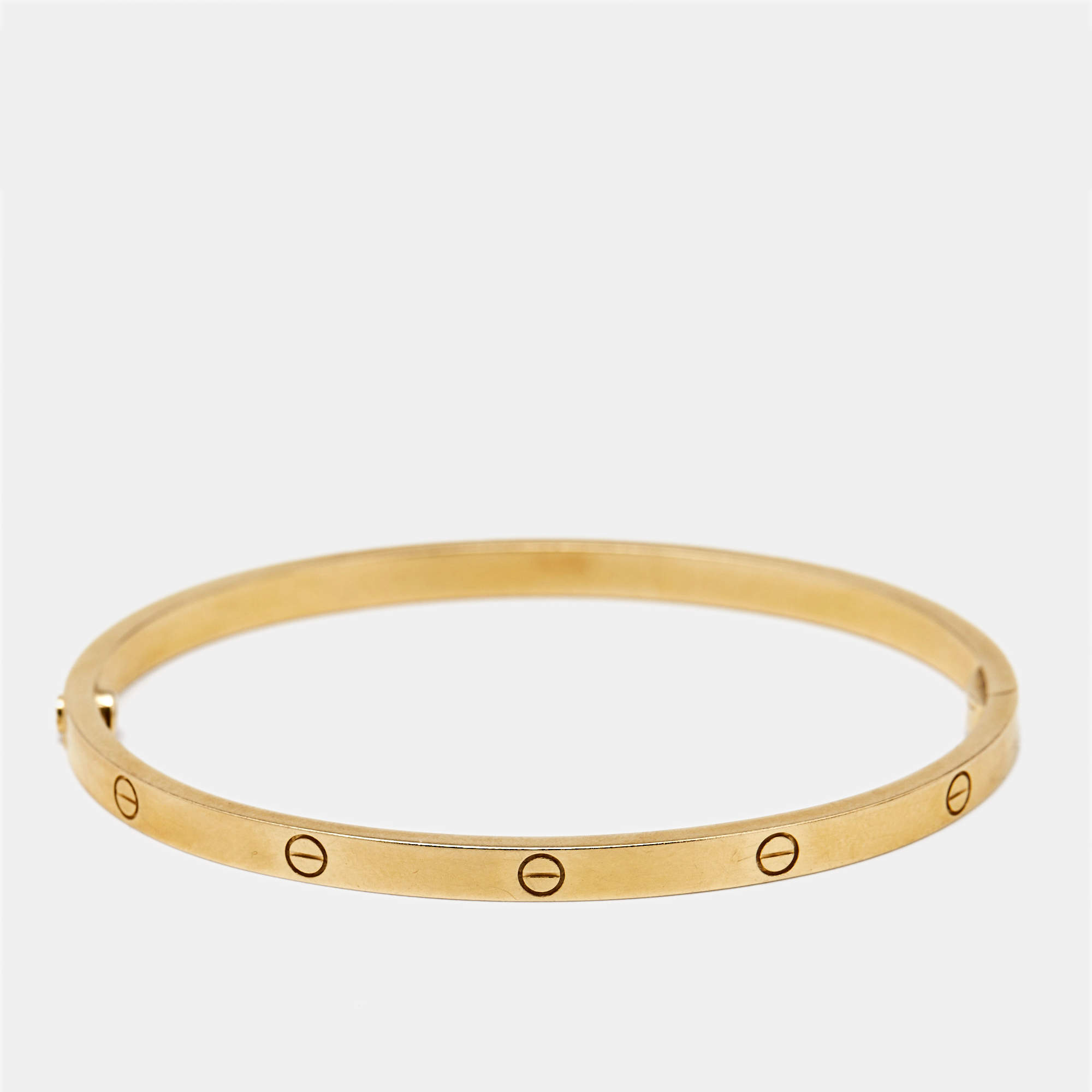 مملوكة مسبقًا Cartier Love 18k Yellow Gold Small Model Bracelet 17