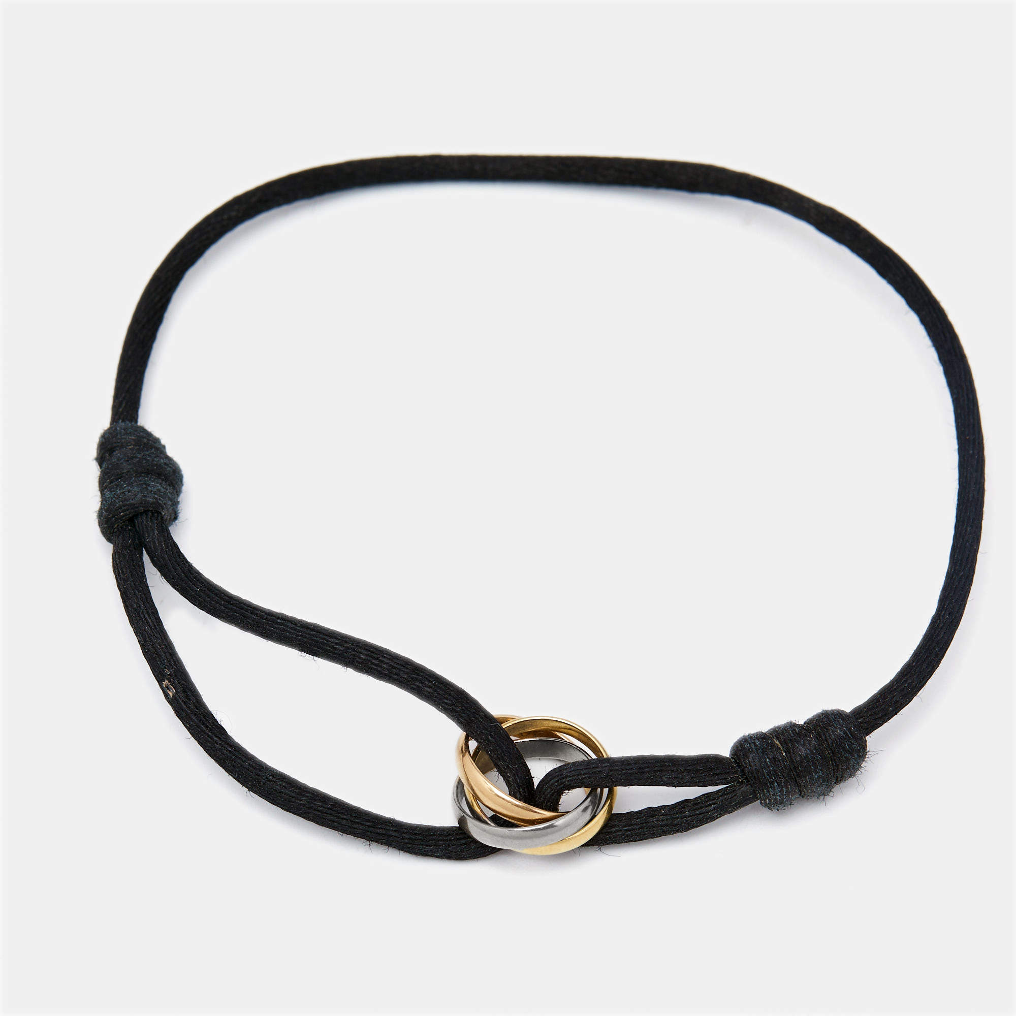 مملوكة مسبقًا Cartier Trinity 18k Three Tone Gold Adjustable Cord Bracelet
