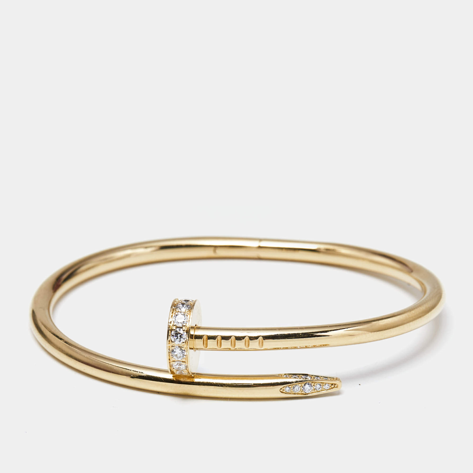 Cartier Juste Un Clou Diamonds 18k Yellow Gold Classic Model Bracelet 16