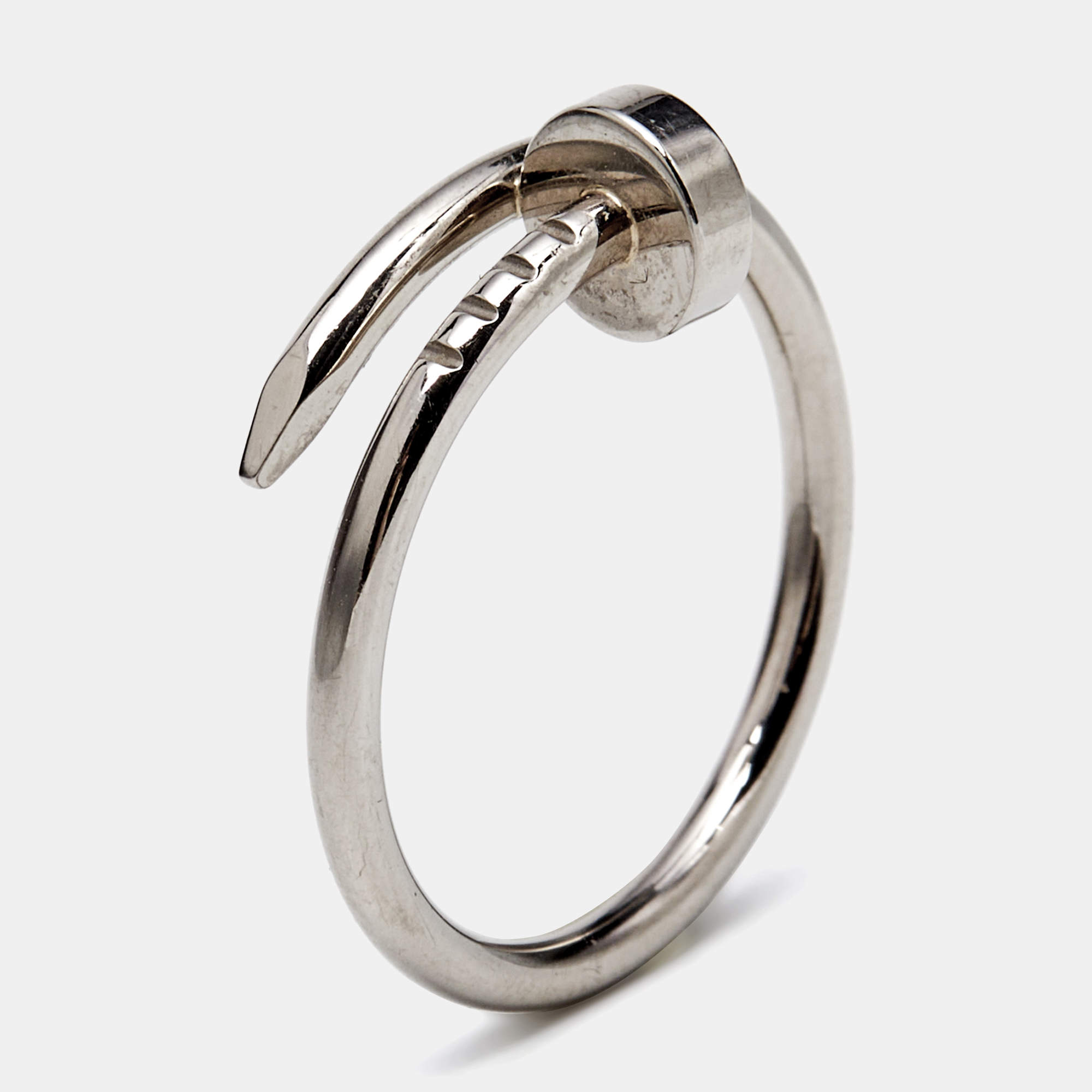 Cartier Juste Un Clou 18k White Gold Small Model Ring Size 54