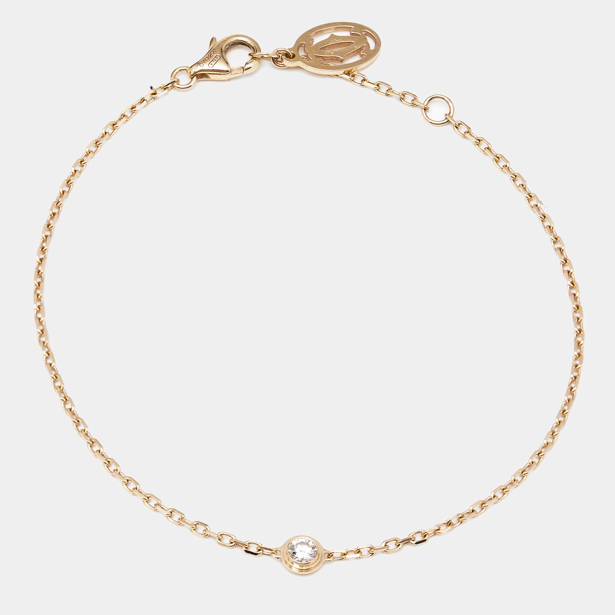 مملوكة مسبقًا Cartier d'Amour Diamond 18k Rose Gold Small Model Bracelet