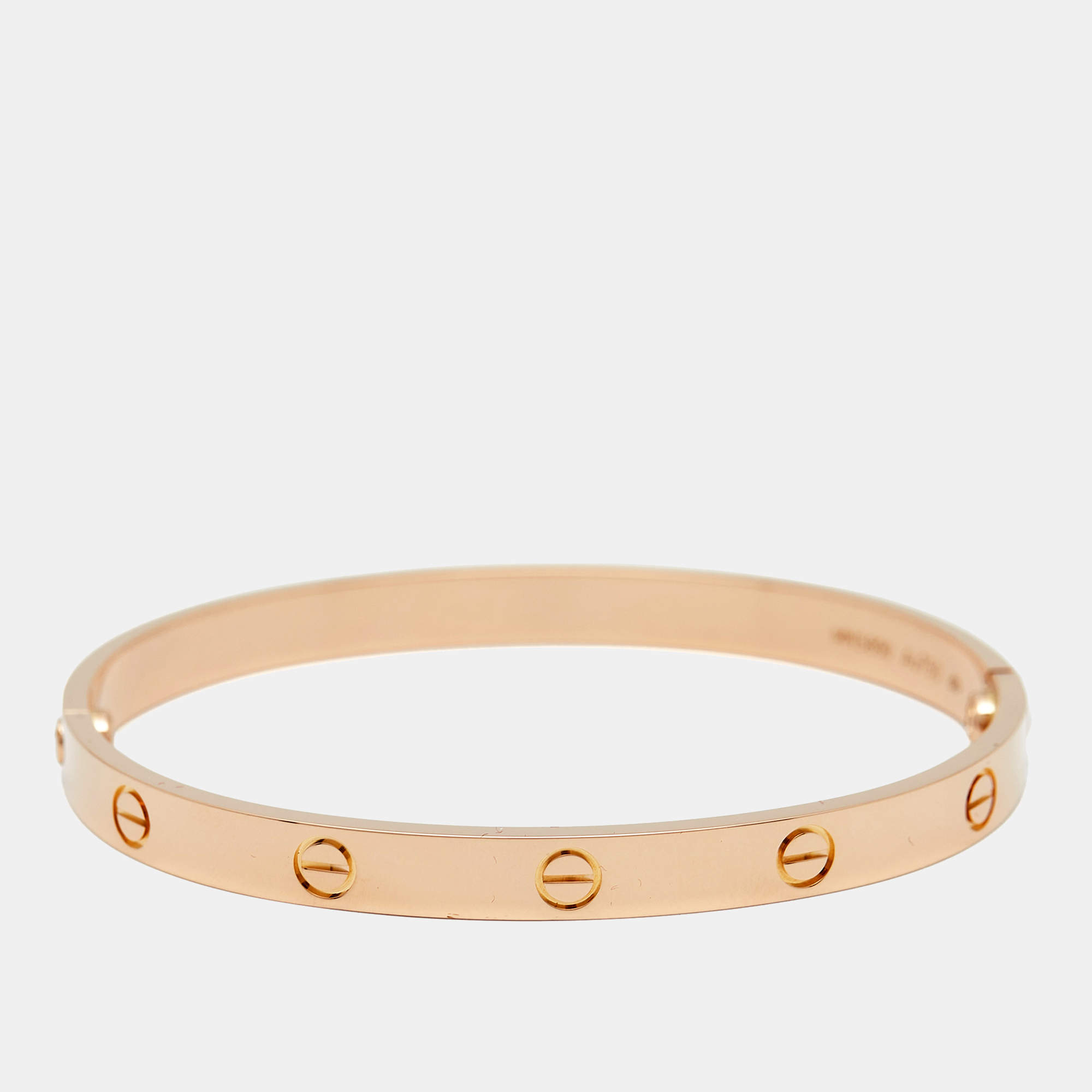 Cartier Love 18k Rose Gold Classic Model Bracelet 19