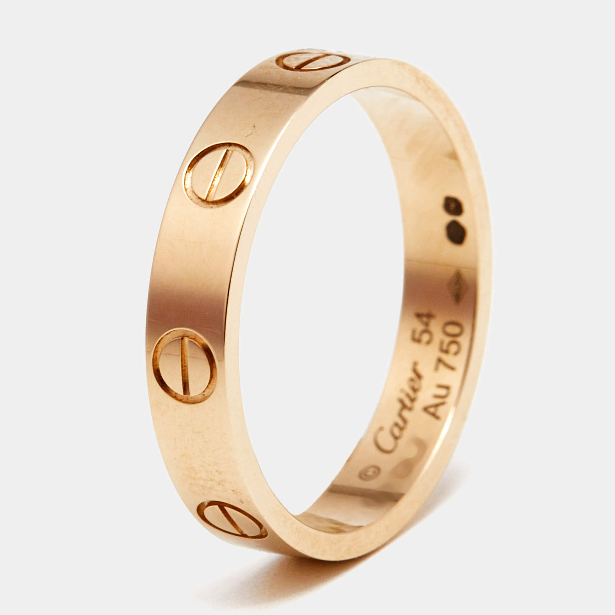 Cartier Love 18k Yellow Gold Small Model Ring Size 54