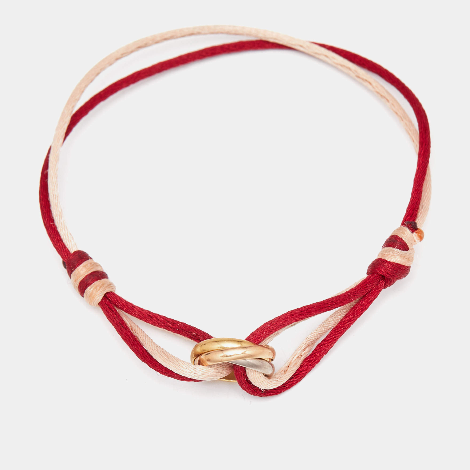 مملوكة مسبقًا Cartier Trinity 18k Three Tone Gold Cord Bracelet