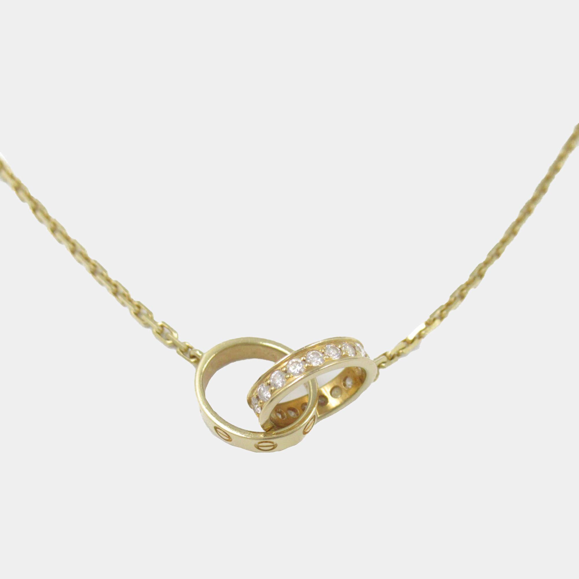 Pre Owned Cartier 18K Yellow Gold Baby Love Diamond Necklace