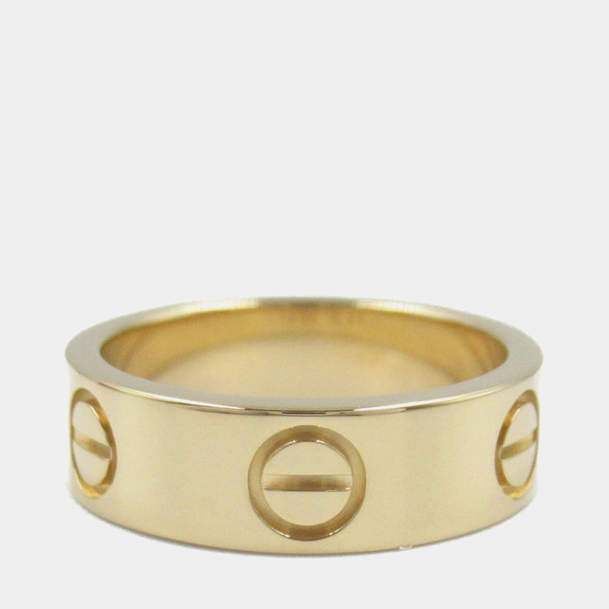 Pre Owned Cartier 18K Yellow Gold Love Band Ring EU 49