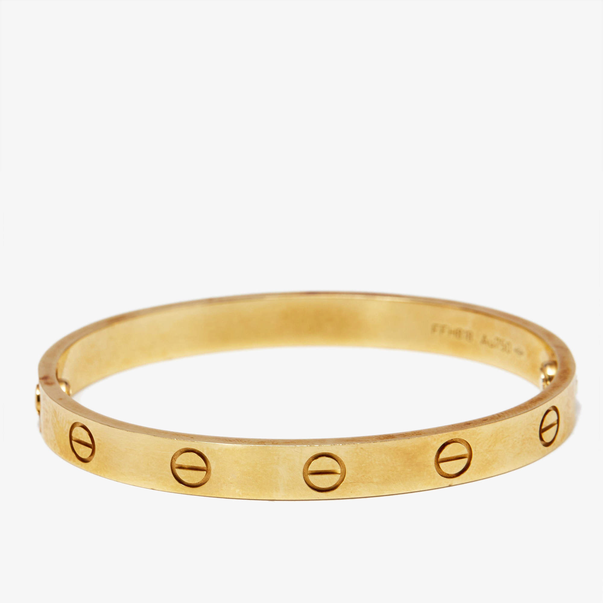 Pre Owned Cartier Love 18k Yellow Gold Classic Model Bracelet 16