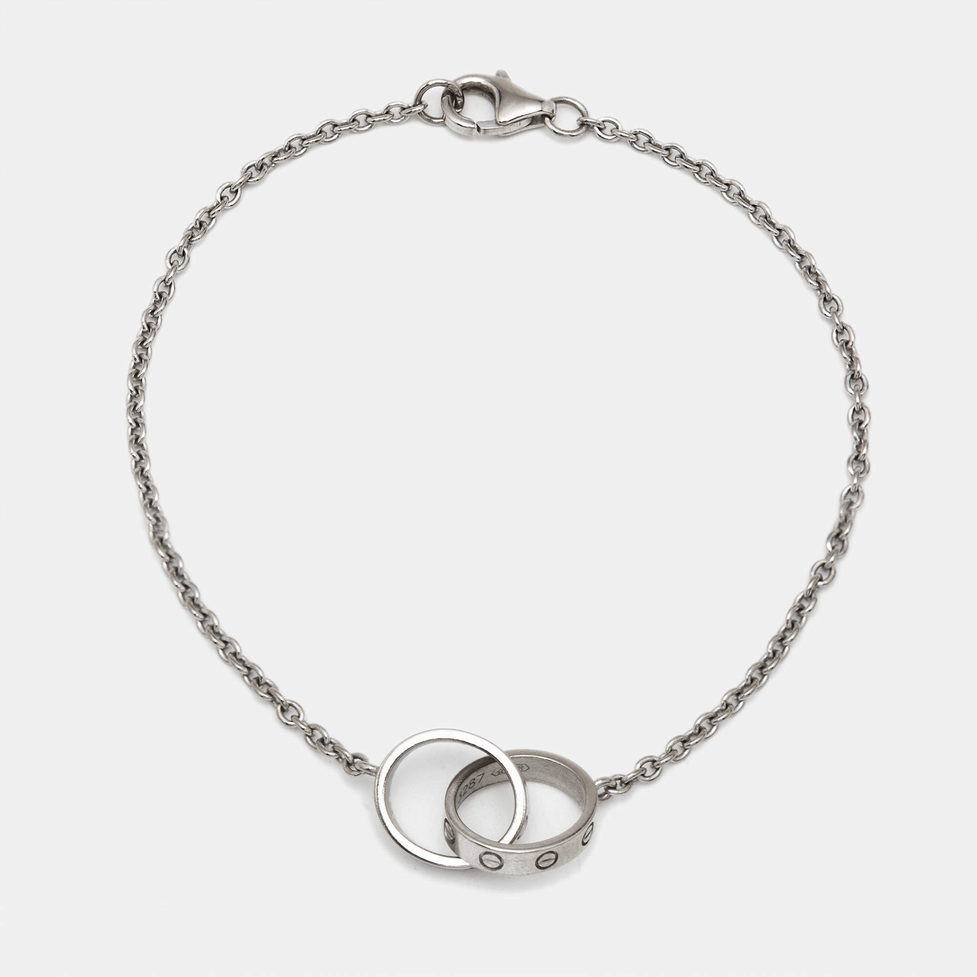 Cartier Love Interlocking Loops 18k White Gold Bracelet