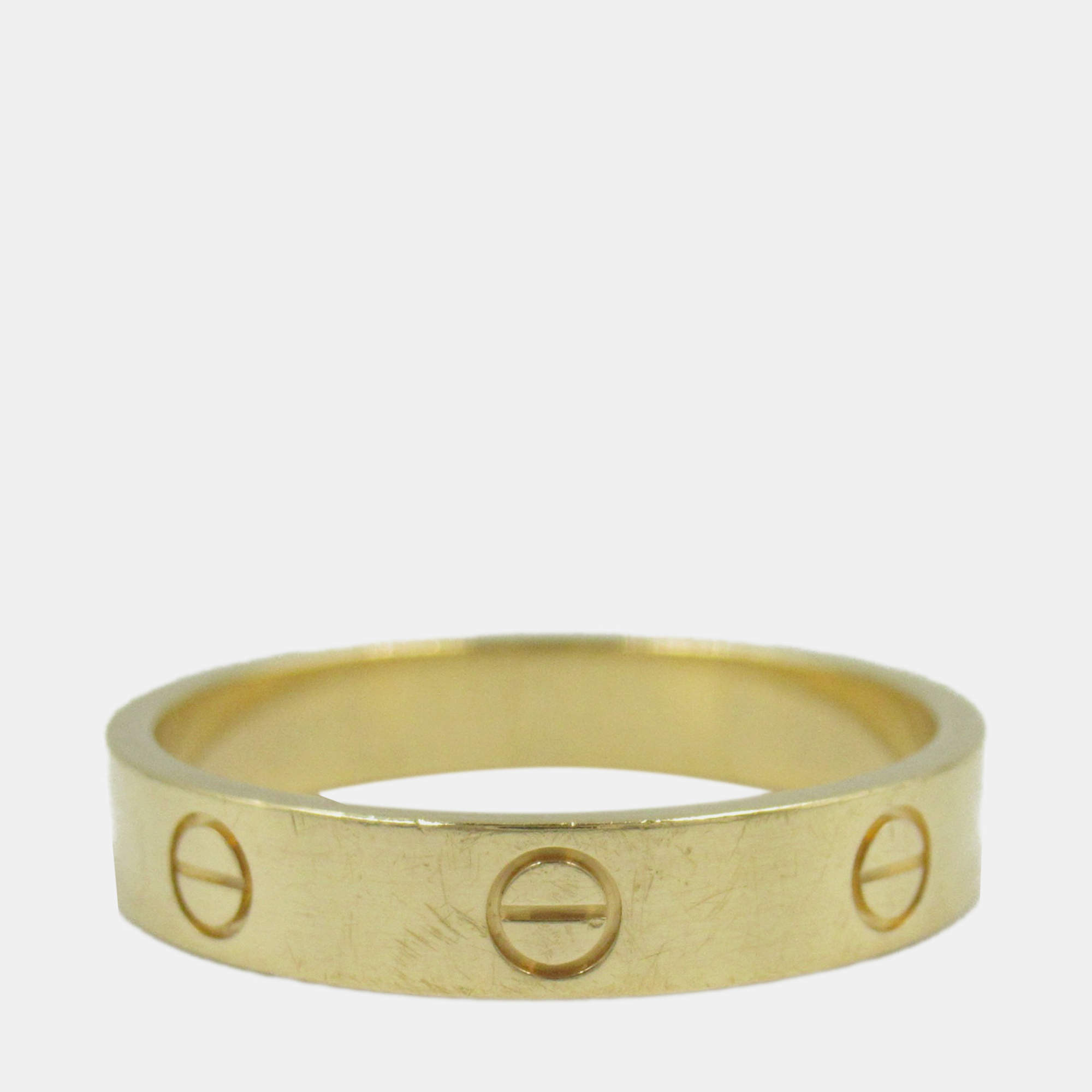 Cartier 18K Yellow Gold Small Love Ring EU 60