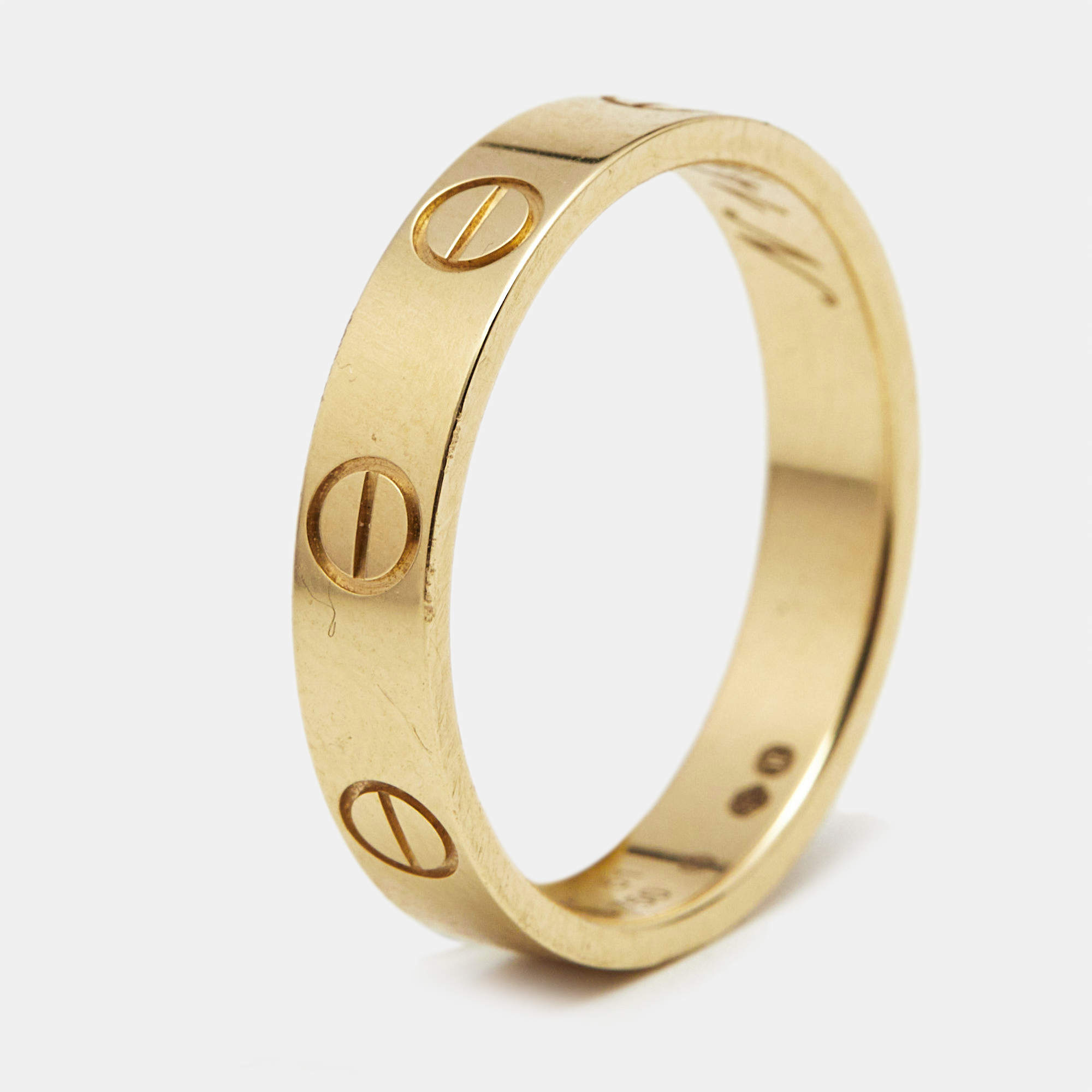 Cartier Love 18k Yellow Gold Small Model Ring Size 51