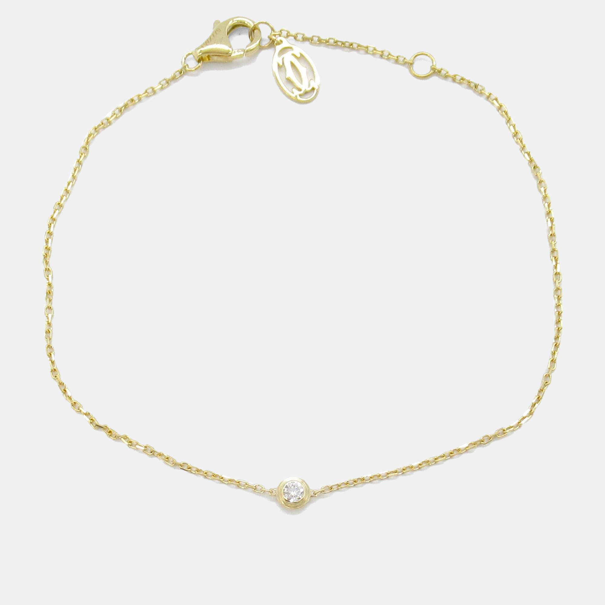 Cartier 18K Yellow Gold Diamond D'Amour Bracelet  