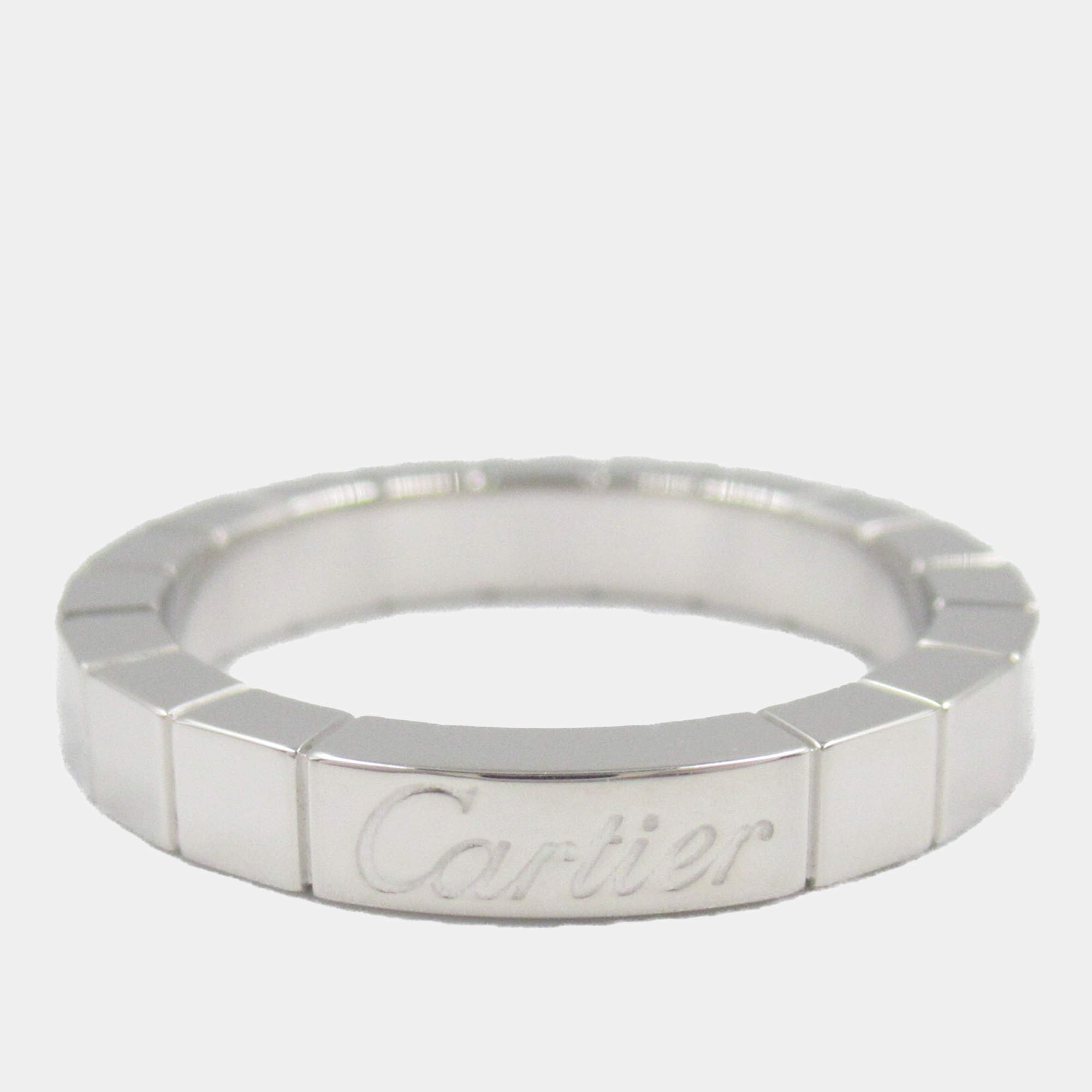Cartier 18K White Gold Laniere Ring  EU 50