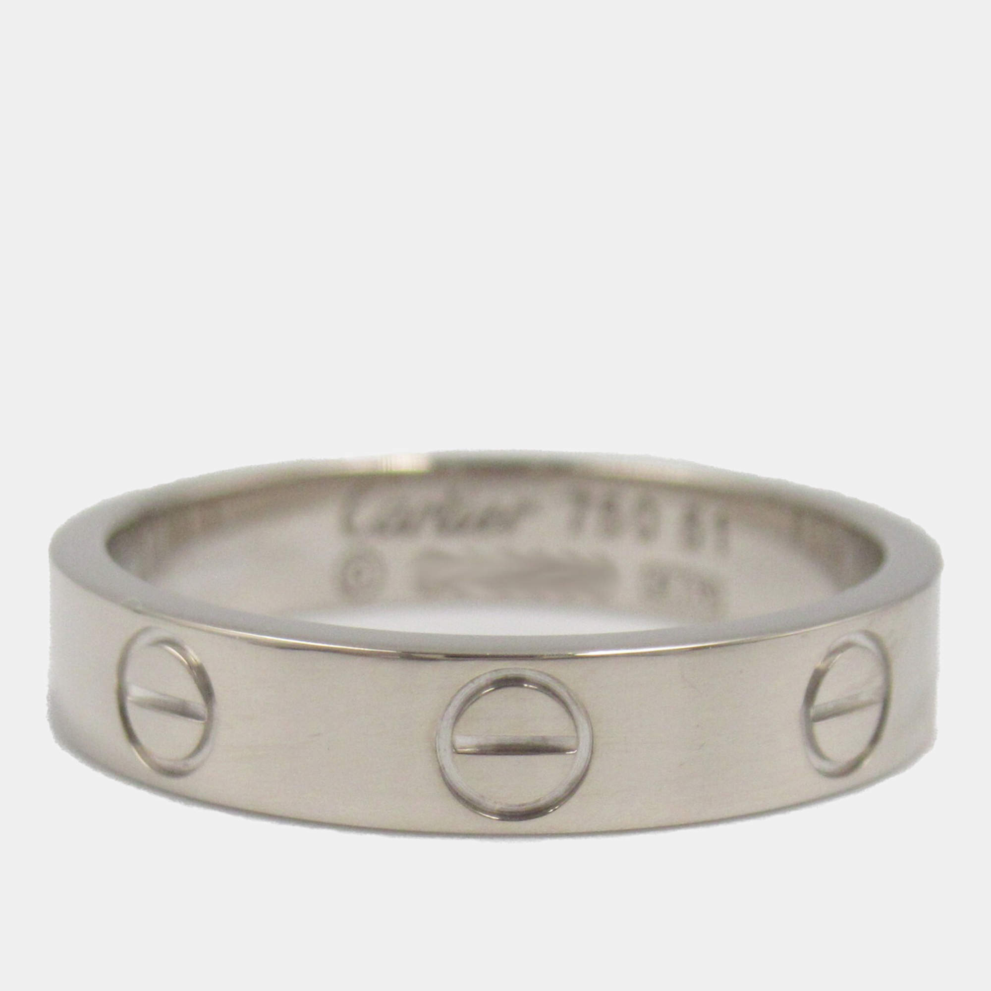 Cartier 18K White Gold Mini Love Ring  EU 51