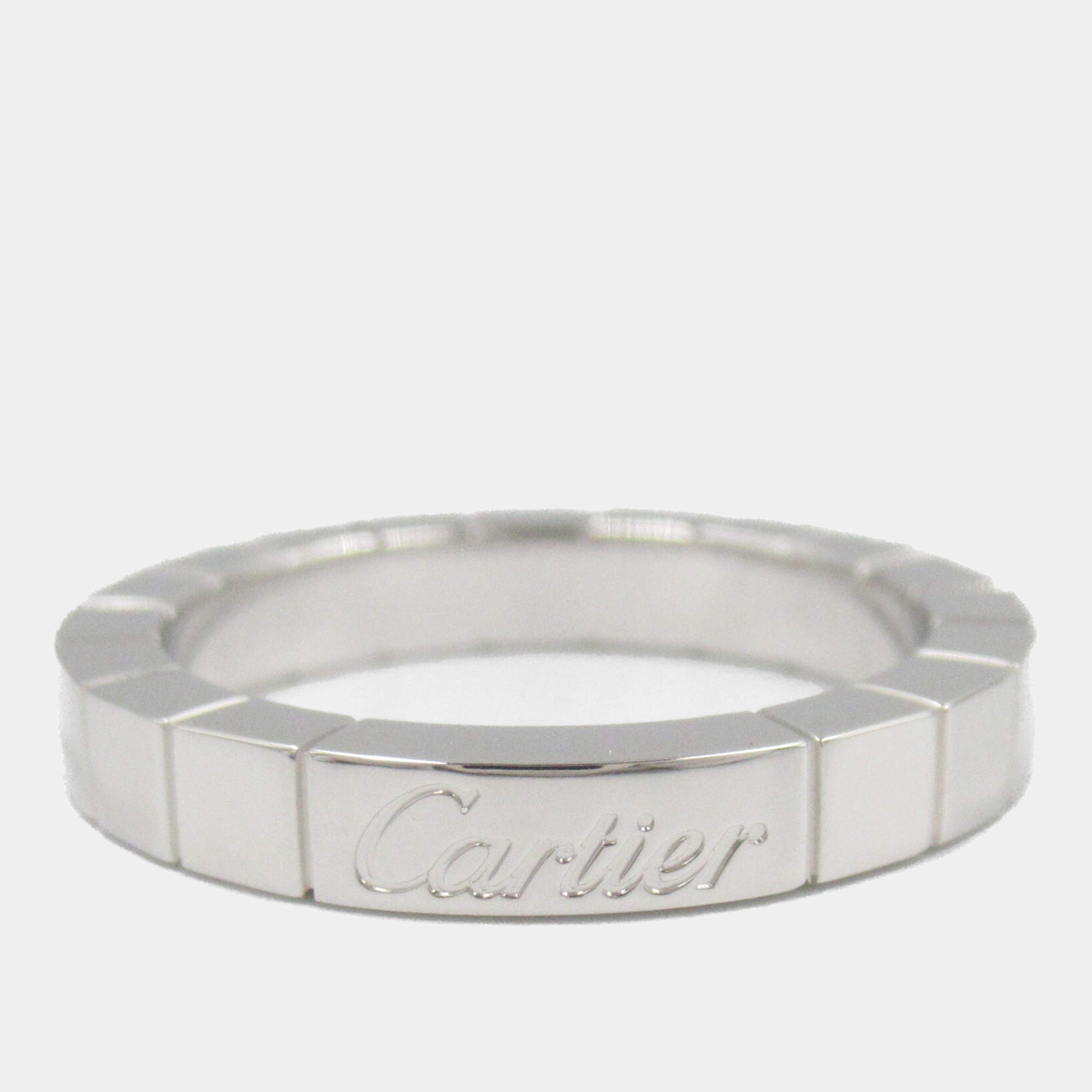 Cartier 18K White Gold Laniere Ring EU 50