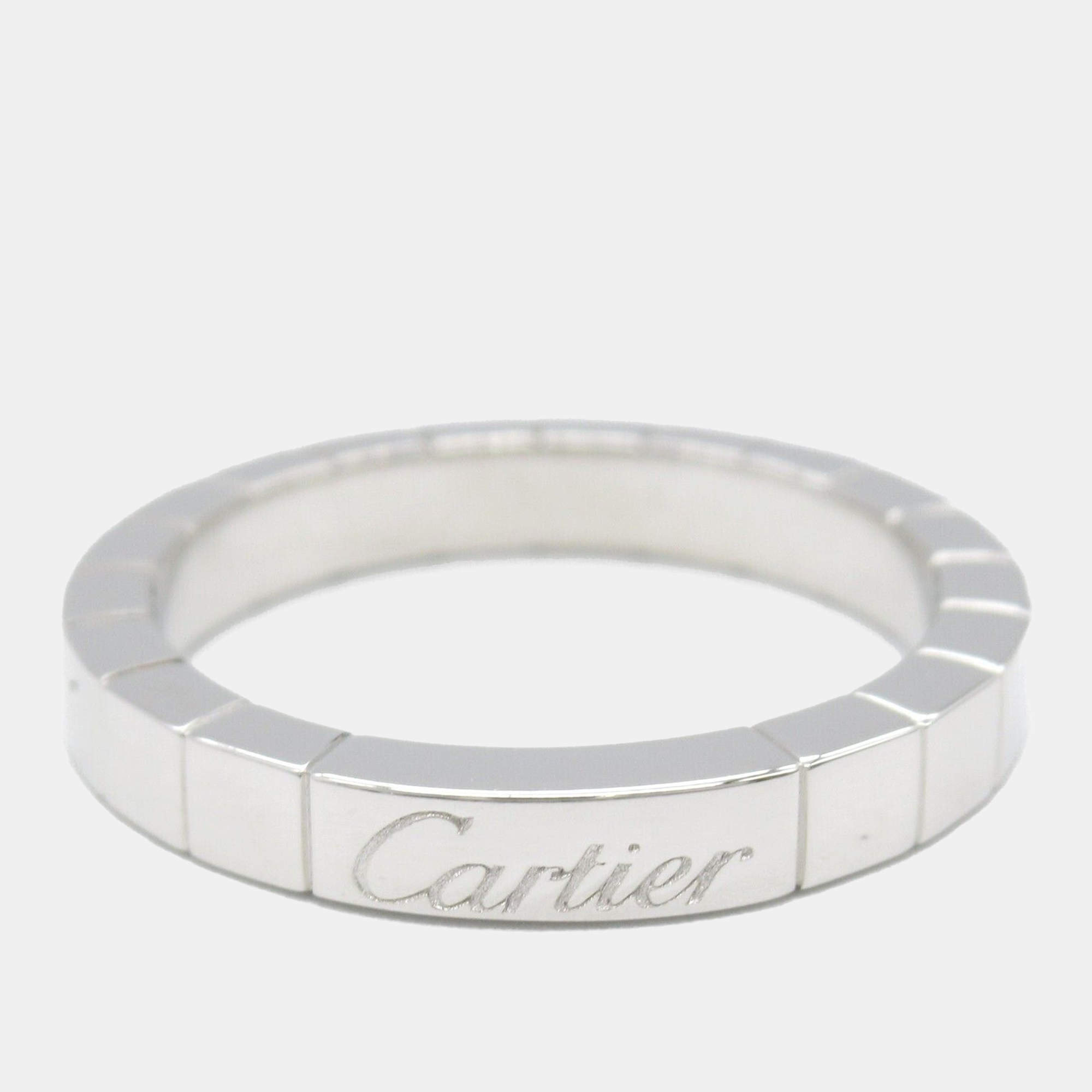 Cartier 18K White Gold Laniere Ring EU 53