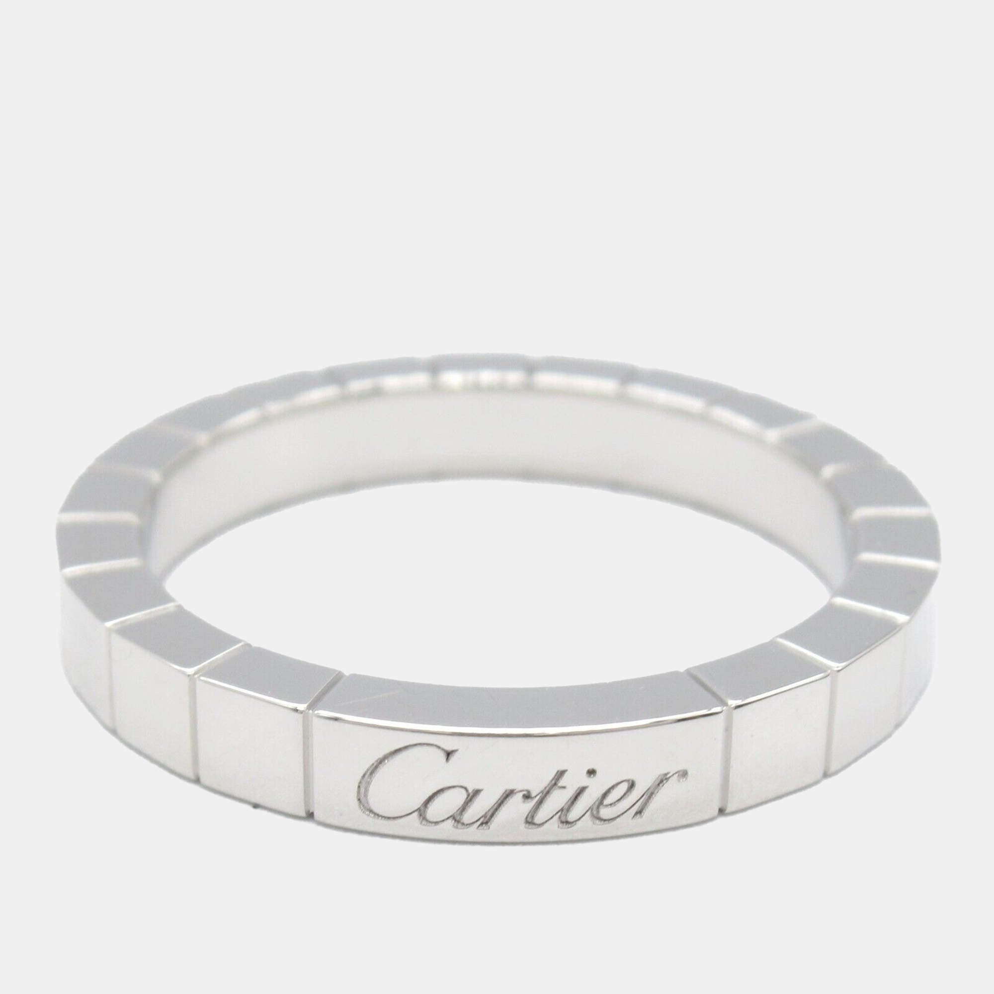 Cartier 18K White Gold Laniere Ring EU 57
