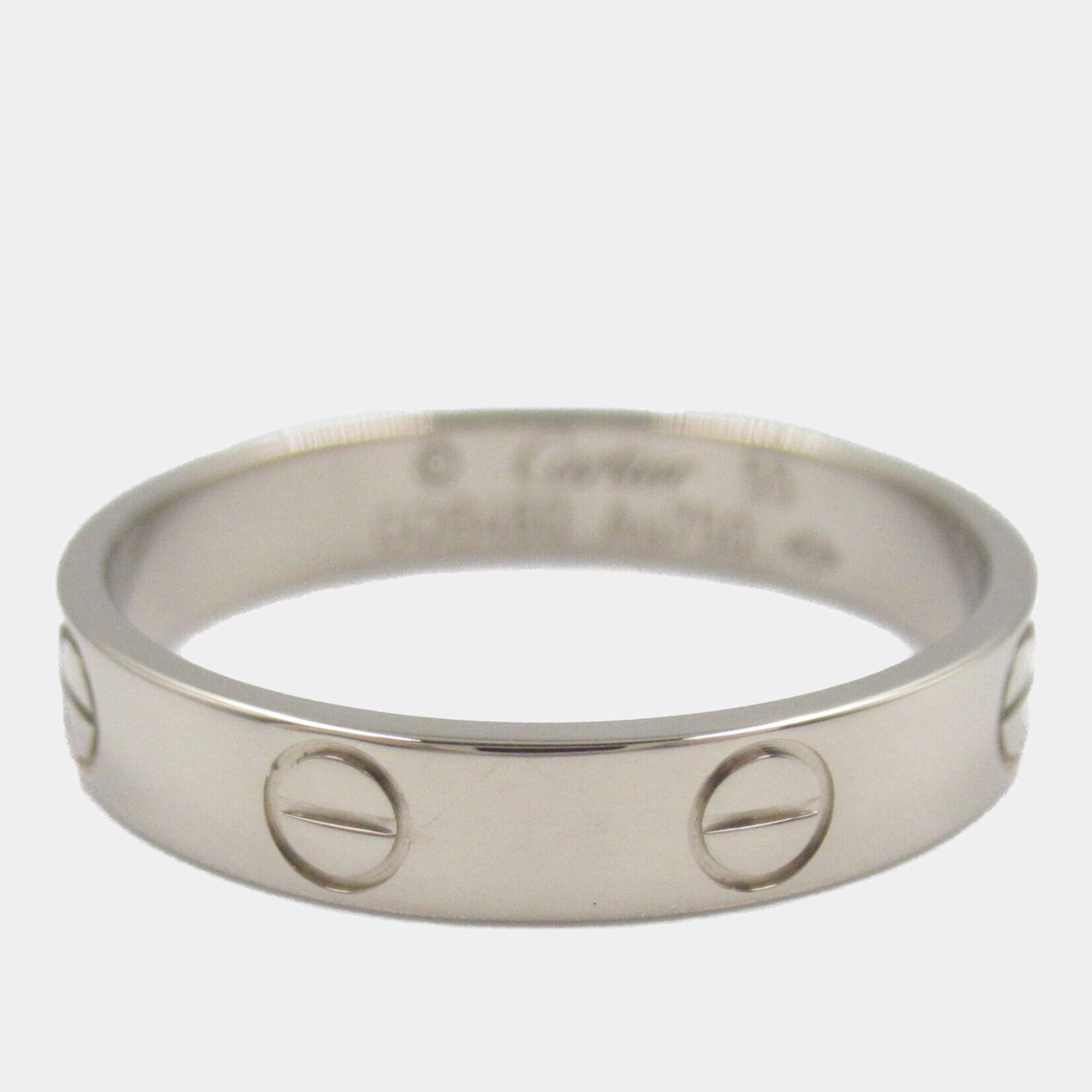 Cartier 18K White Gold Mini Love Ring EU 55