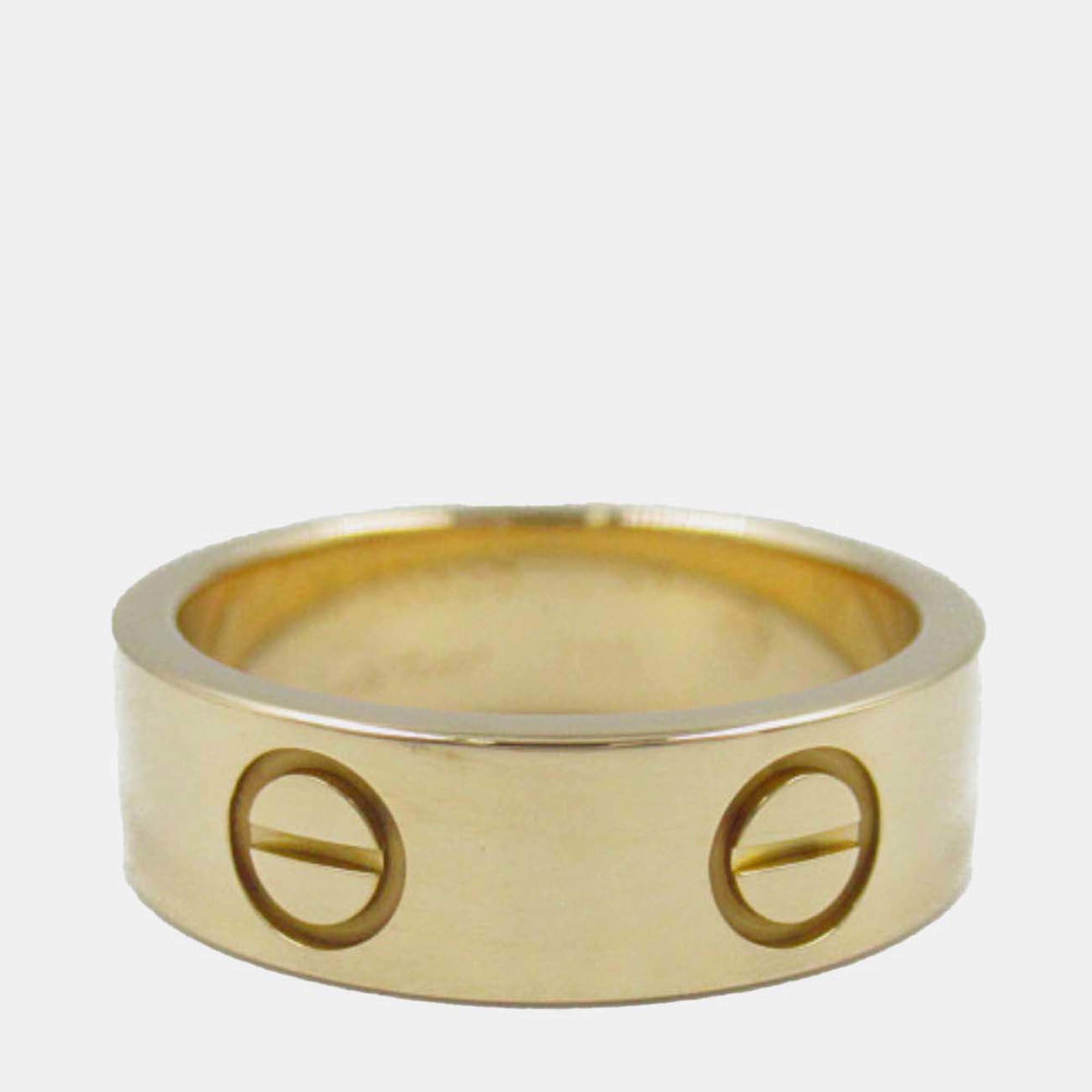 Cartier 18K Yellow Gold Classic Love Ring EU 49