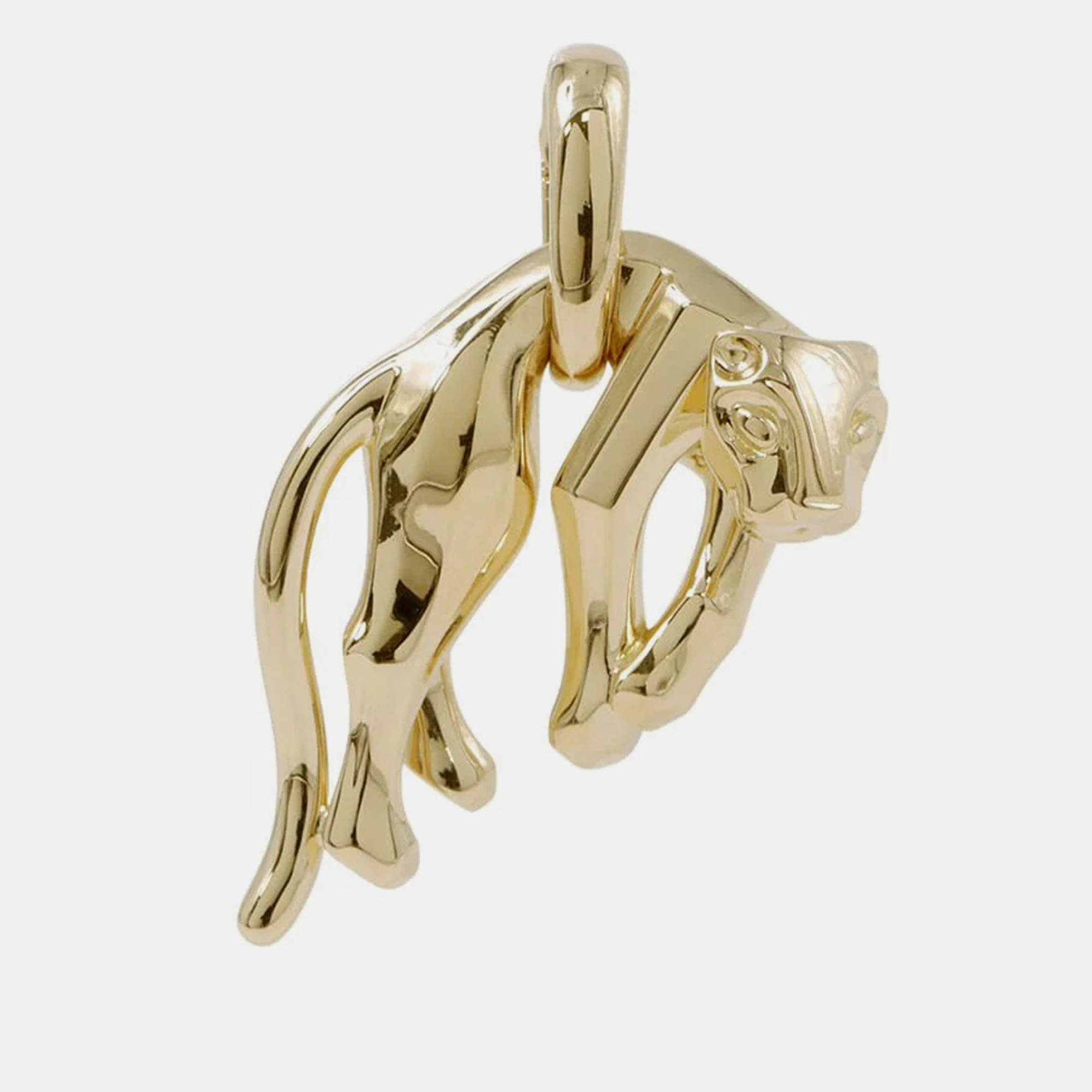 Cartier 18K Yellow Gold Panther Pendant 