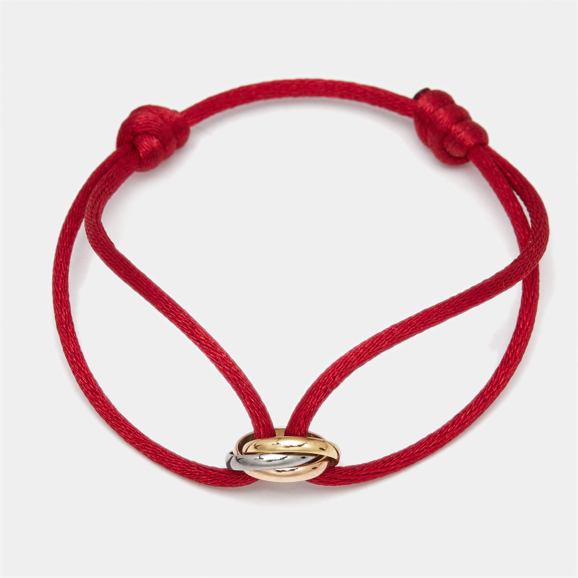 Cartier Trinity 18k Three Tone Cord Bracelet