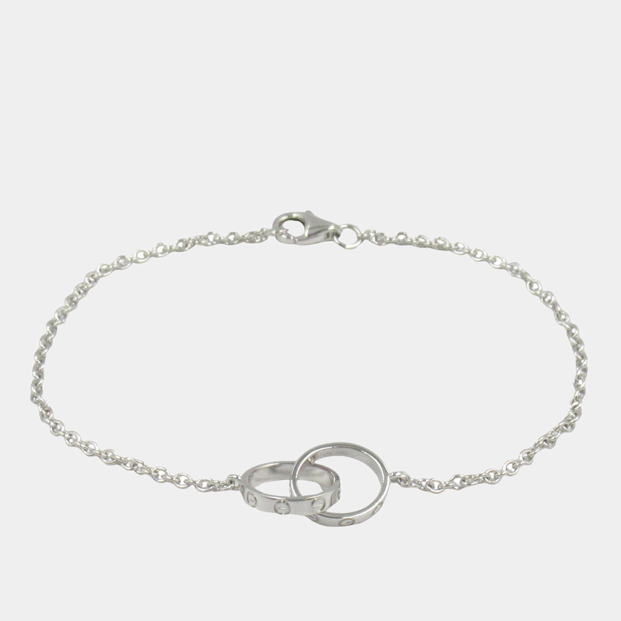 Pre Owned Cartier Love 18K White Gold Chain Bracelet