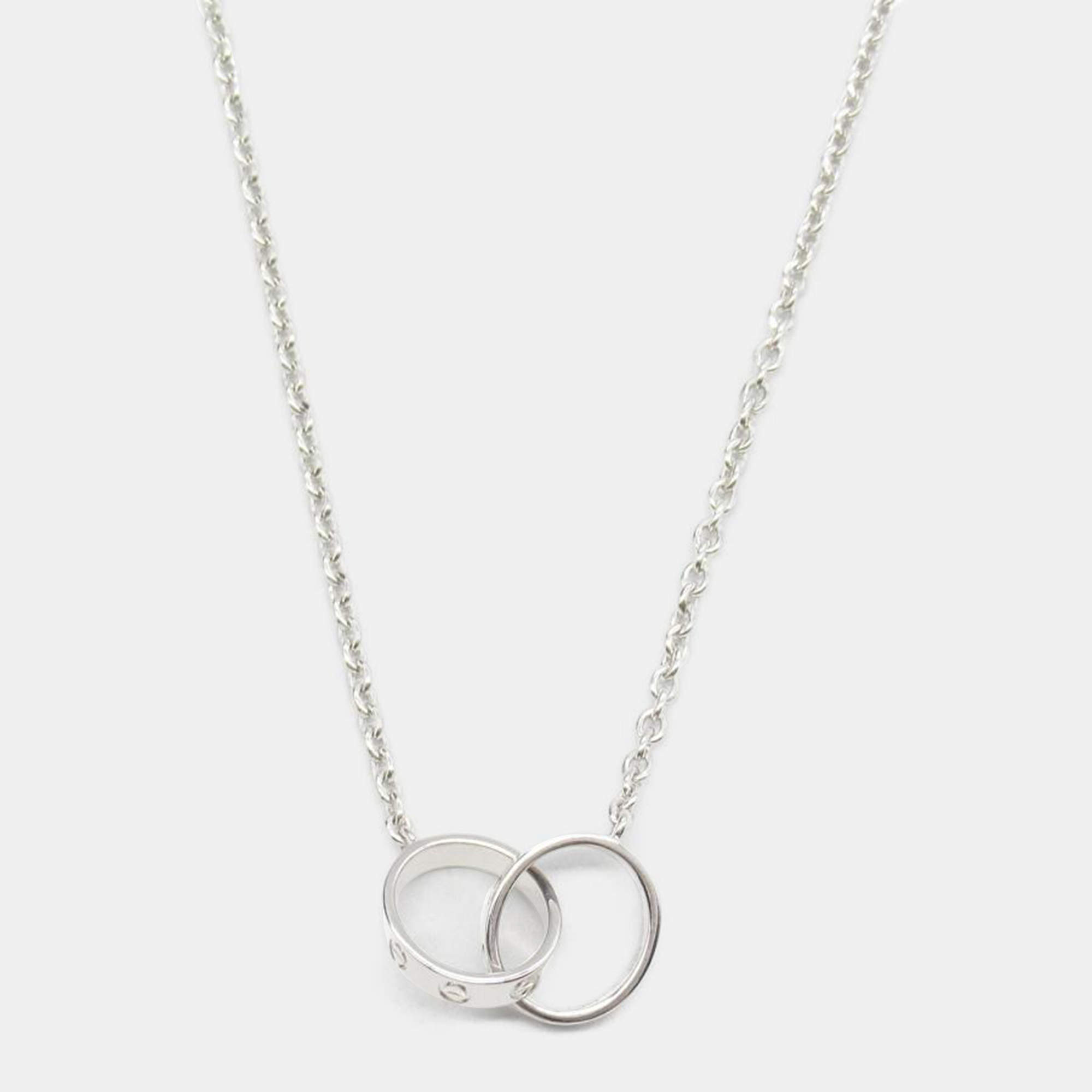 Pre Owned Cartier Love 18K White Gold Pendant Necklace