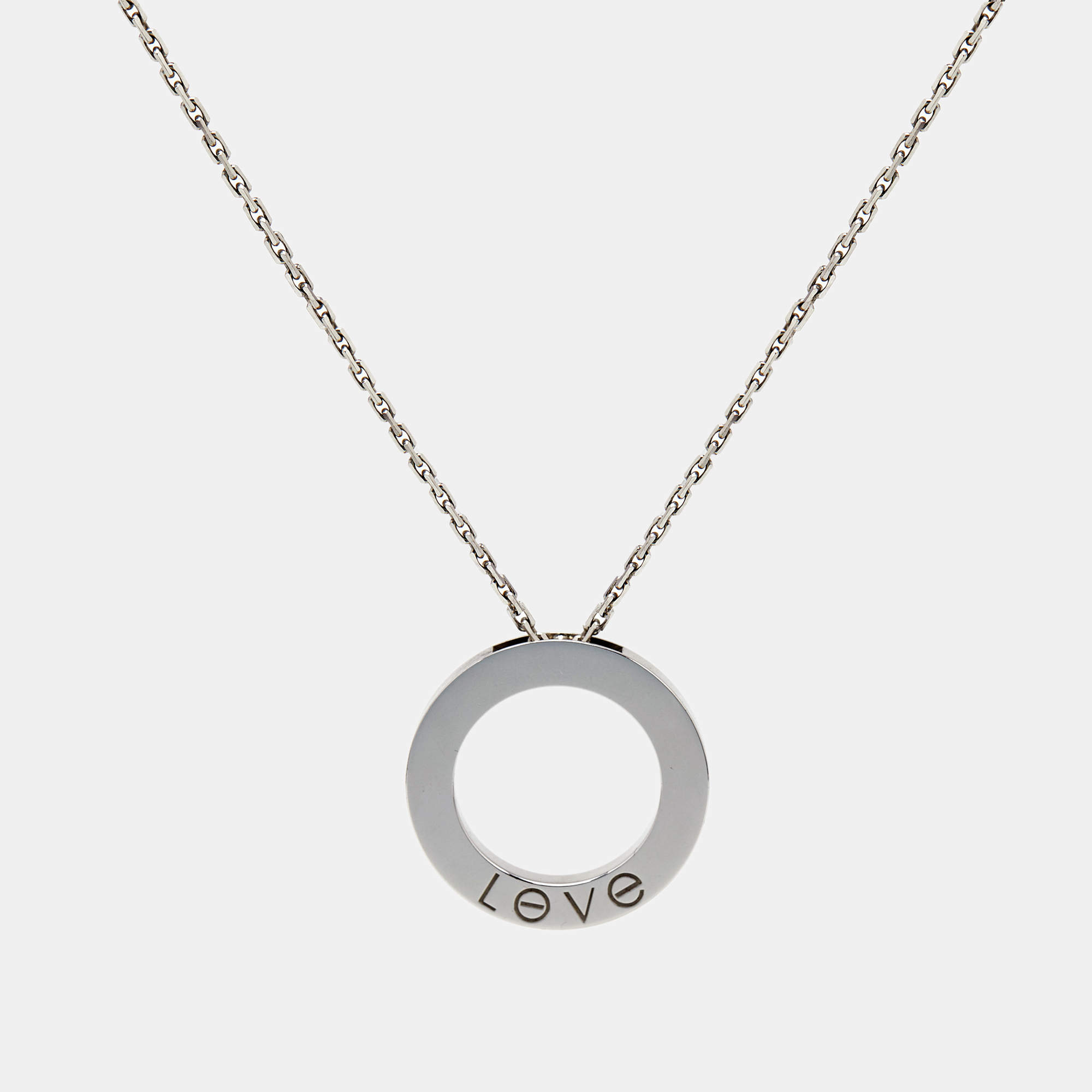 مملوكة مسبقًا Cartier Love 18k White Gold Necklace