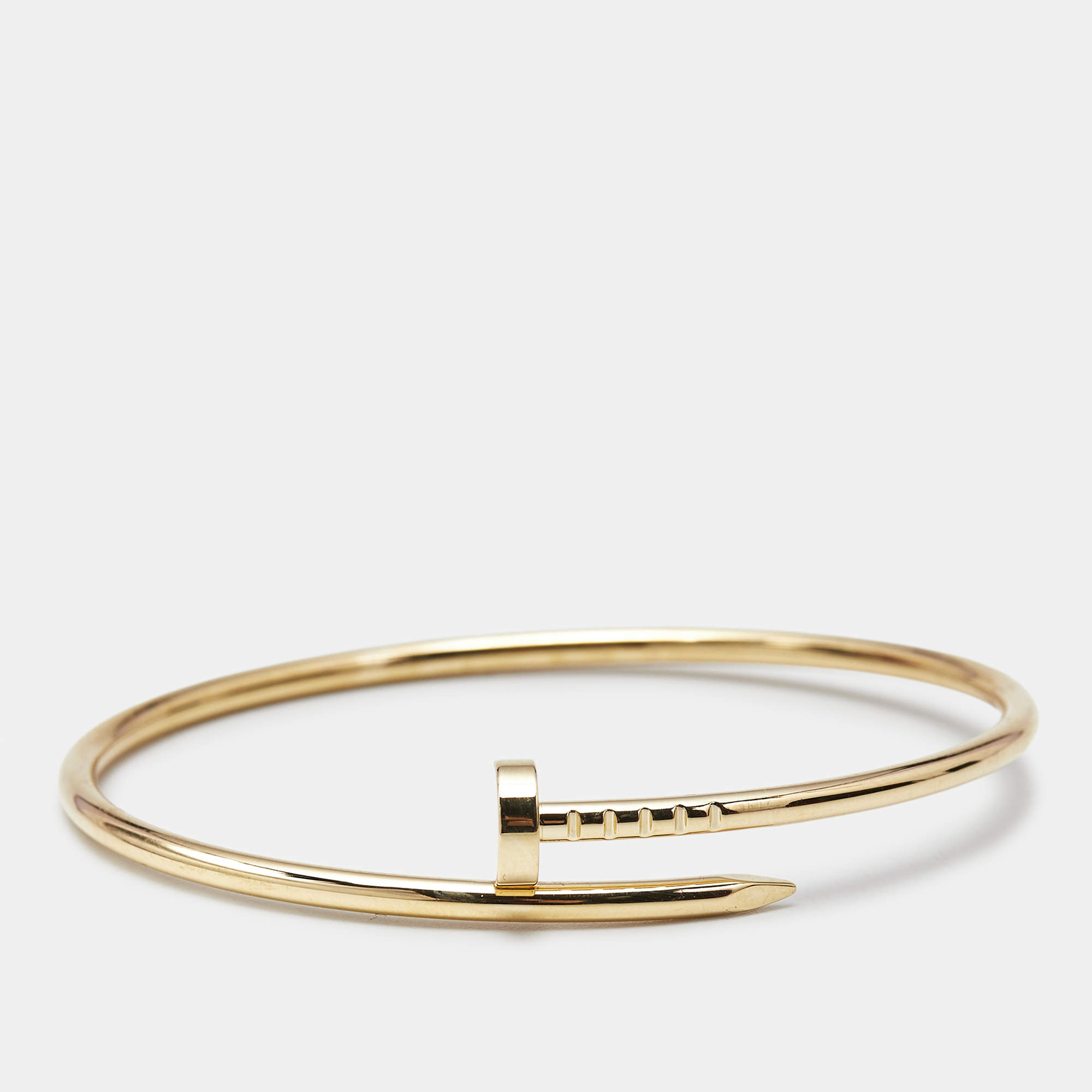 Pre Owned Cartier Juste Un Clou 18k Yellow Gold Small Model Bracelet 16