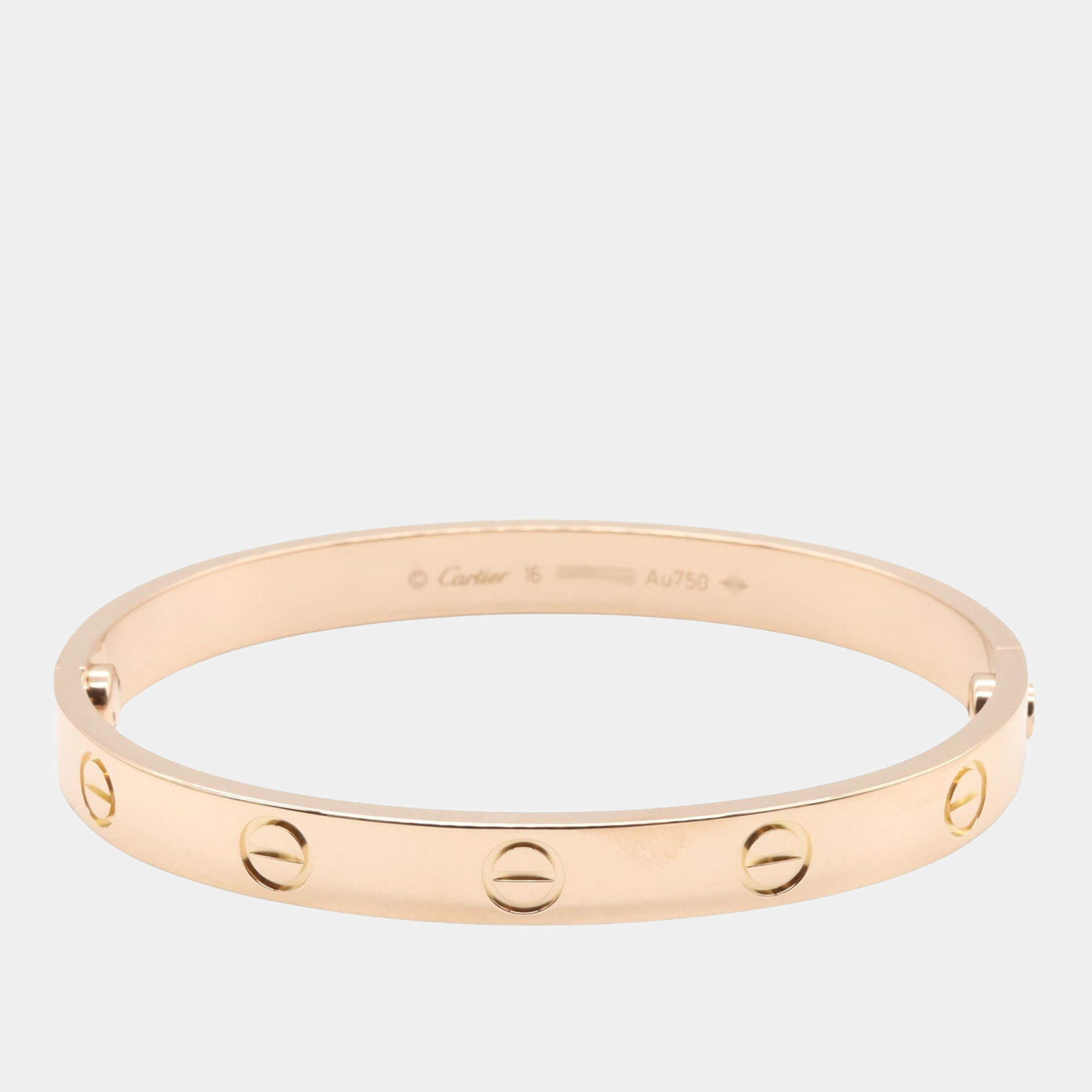 Pre Owned Cartier Love 18K Rose Gold Bangle Bracelet
