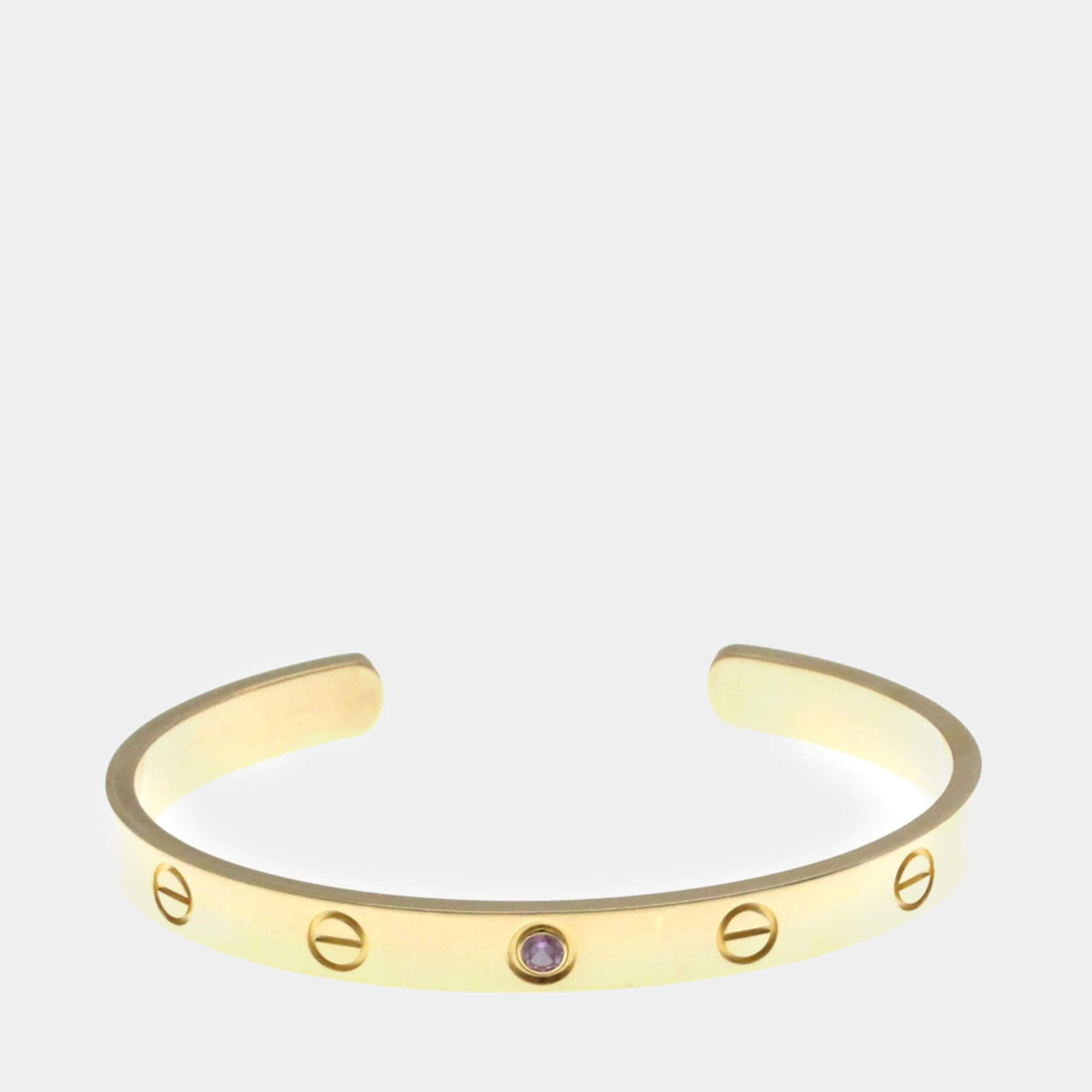 Pre Owned Cartier Love 18K Rose Gold Sapphire Bracelet