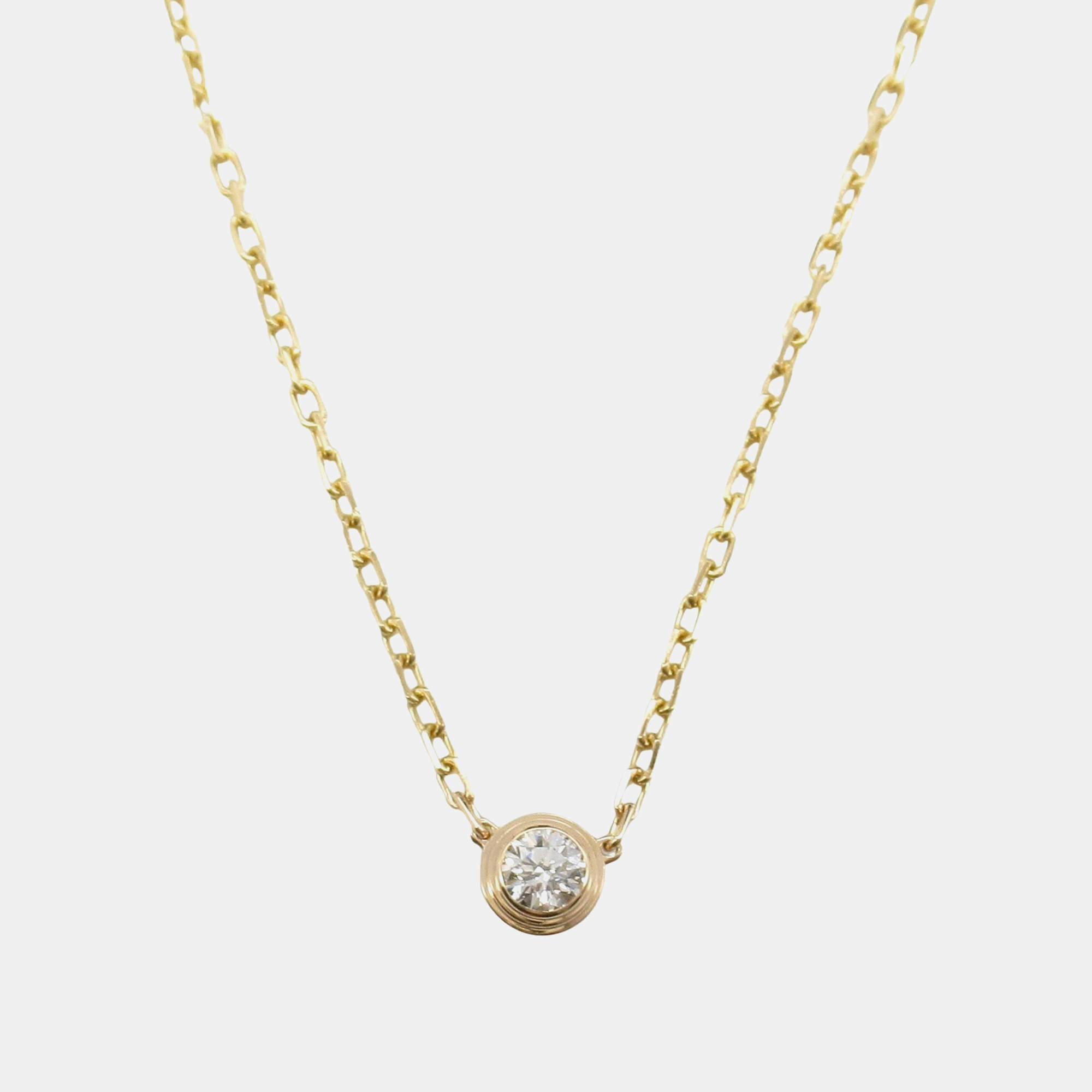 Pre Owned Cartier D'amour 18K Rose Gold Diamond Necklace