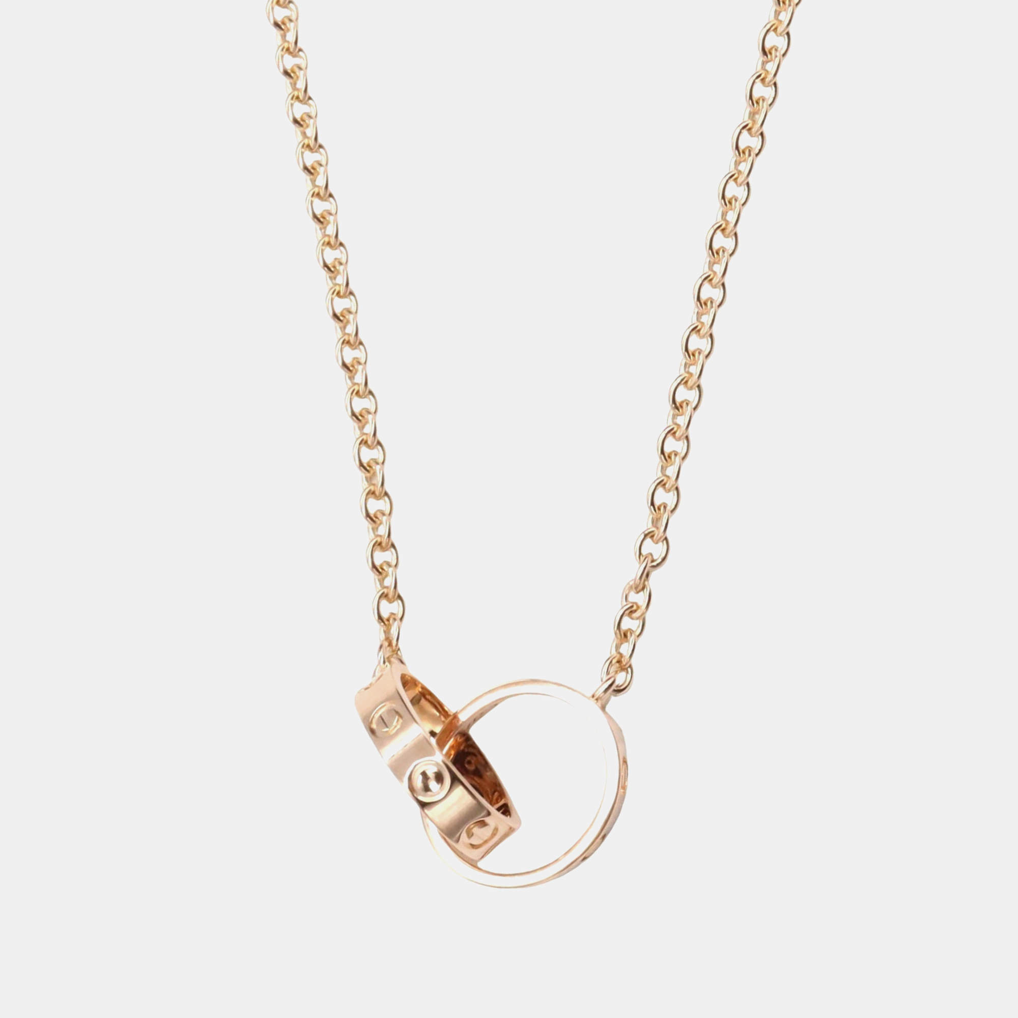 Pre Owned Cartier Love 18K Rose Gold Pendant Necklace