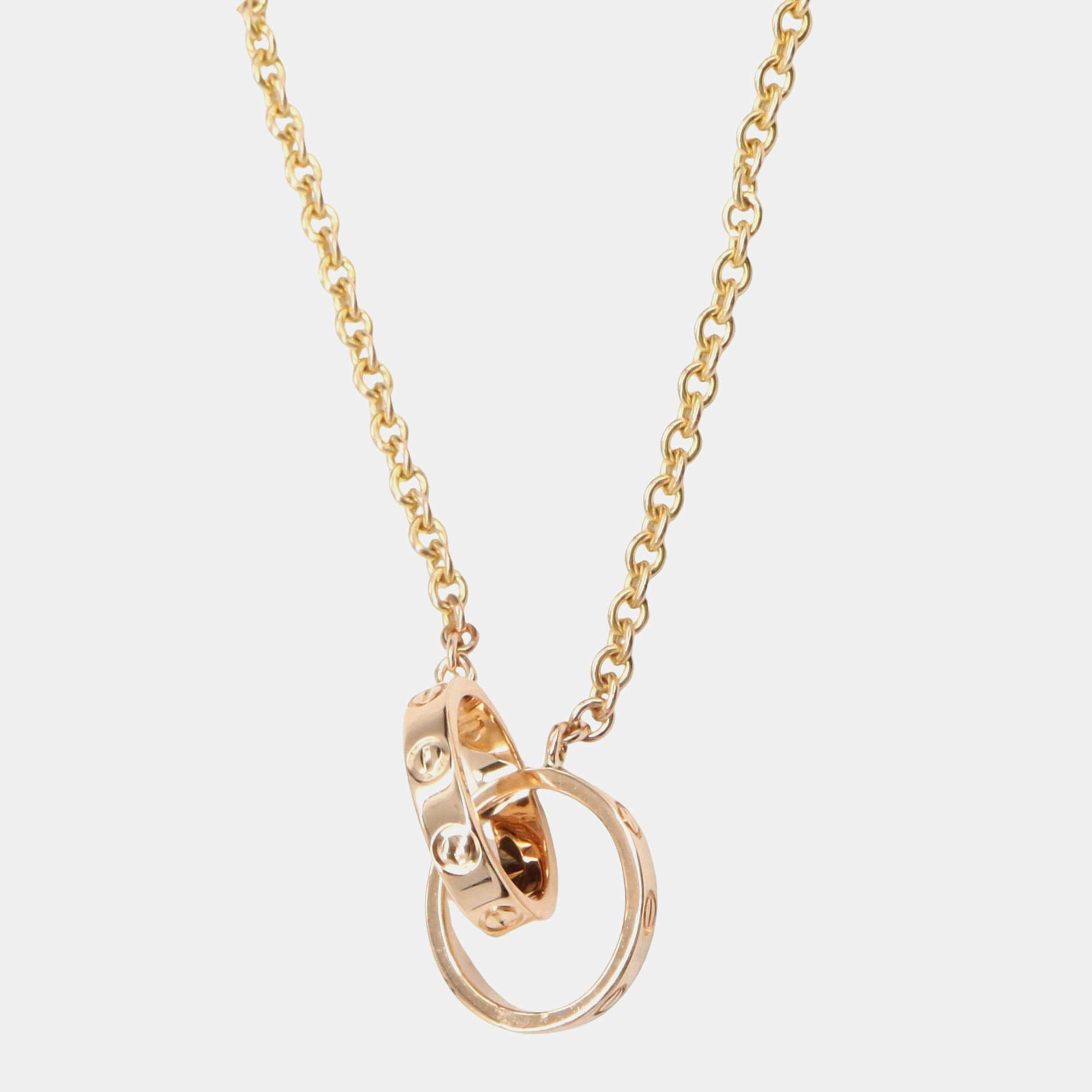 مملوكة مسبقًا Cartier Love 18K Rose Gold Pendant Necklace