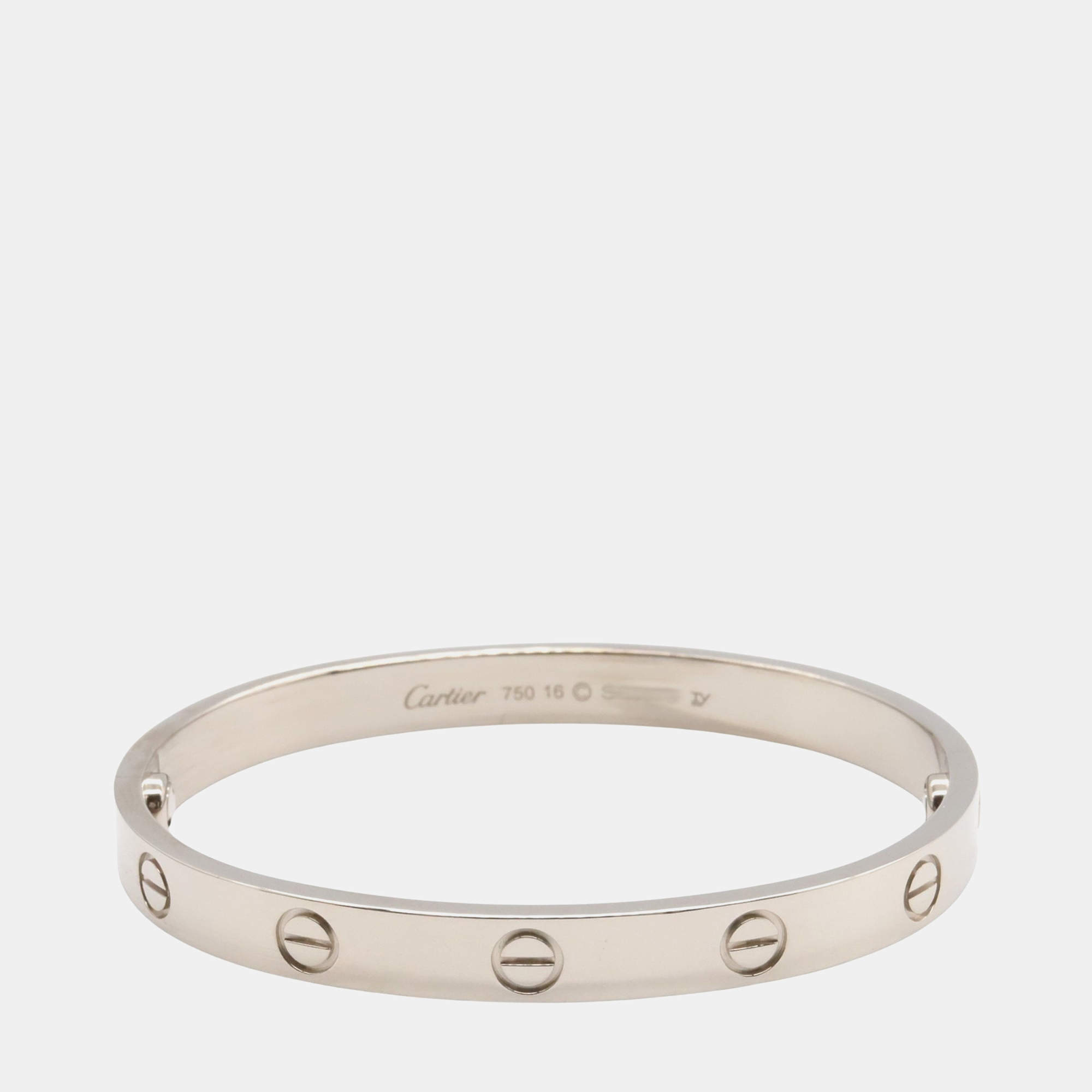 Pre Owned Cartier Love 18K White Gold Bracelet