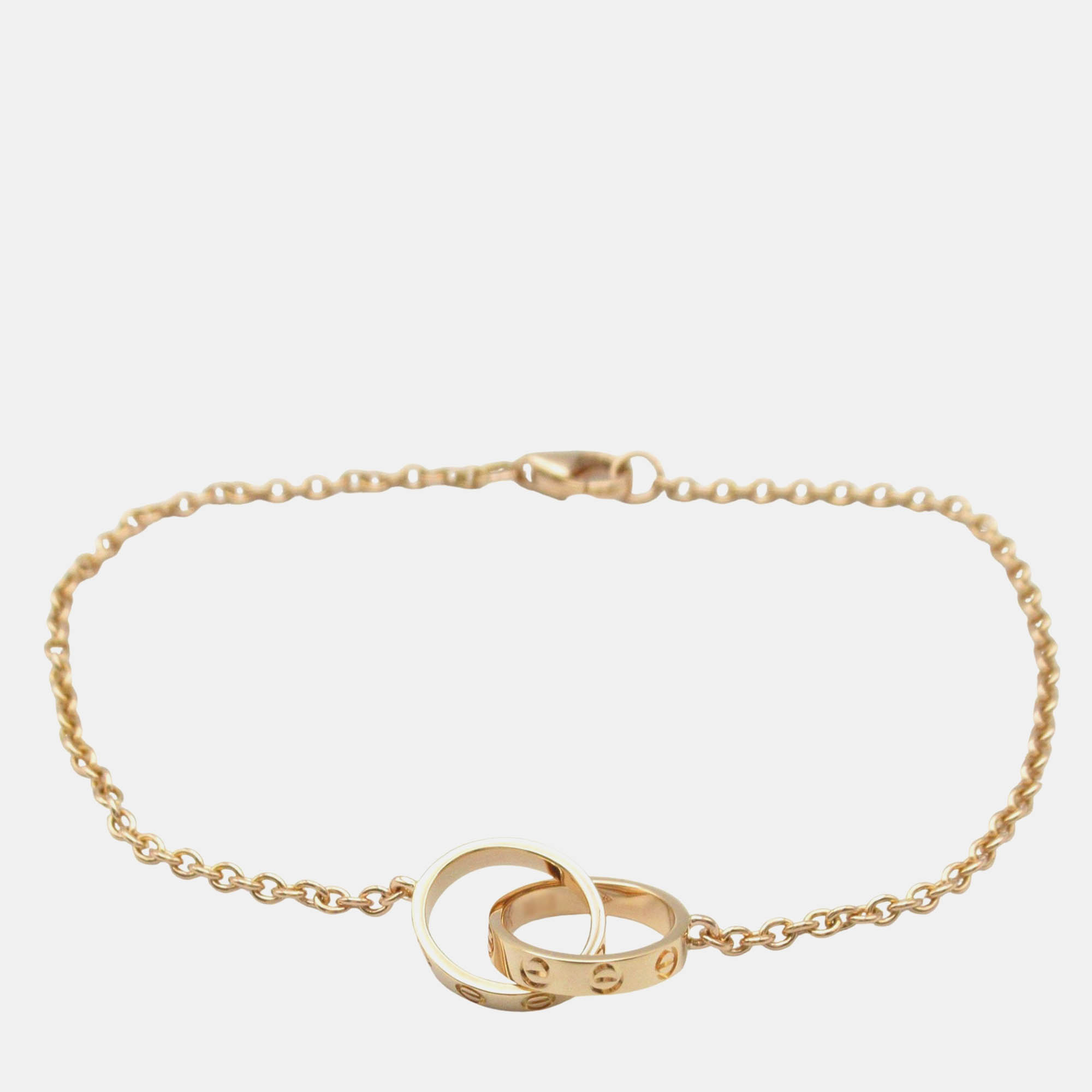 Pre Owned Cartier Love Interlocking 18K Rose Gold Bracelet