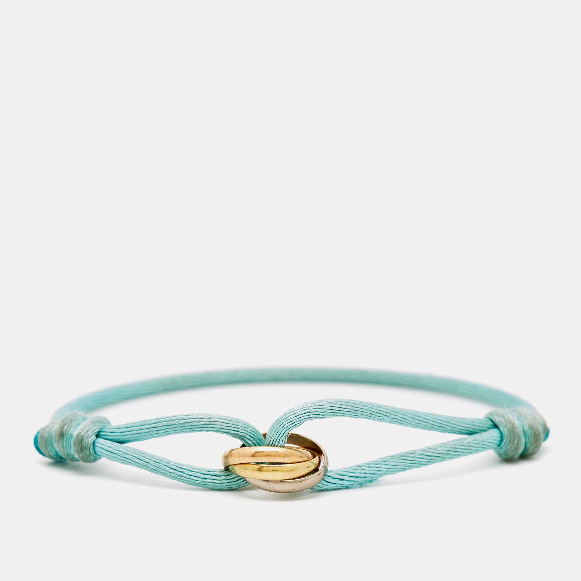 Pre Owned Cartier Trinity 18k Three Tone Gold Cord Bracelet
