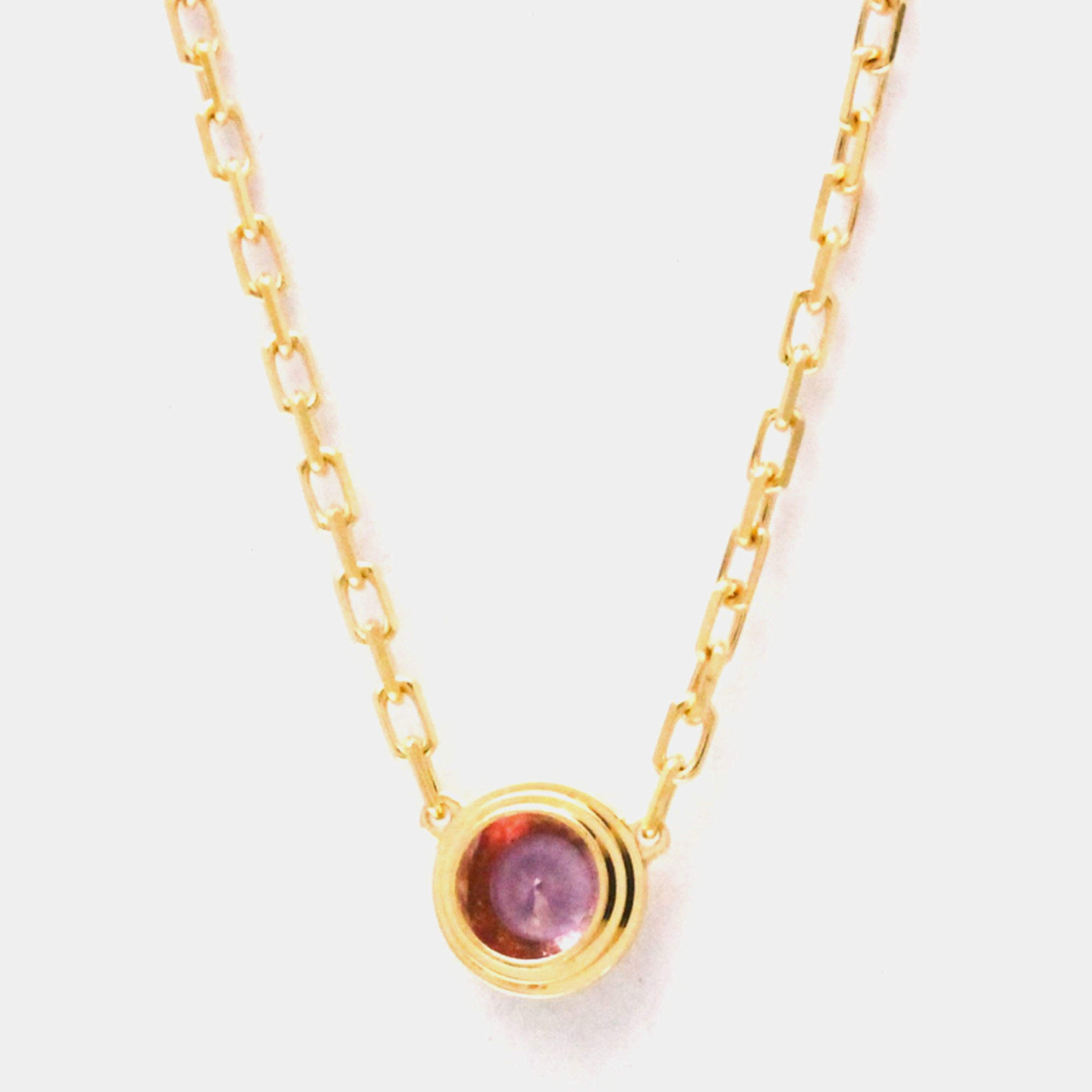 Pre Owned Cartier D'amour 18K Rose Gold and Sapphire Pendant Necklace