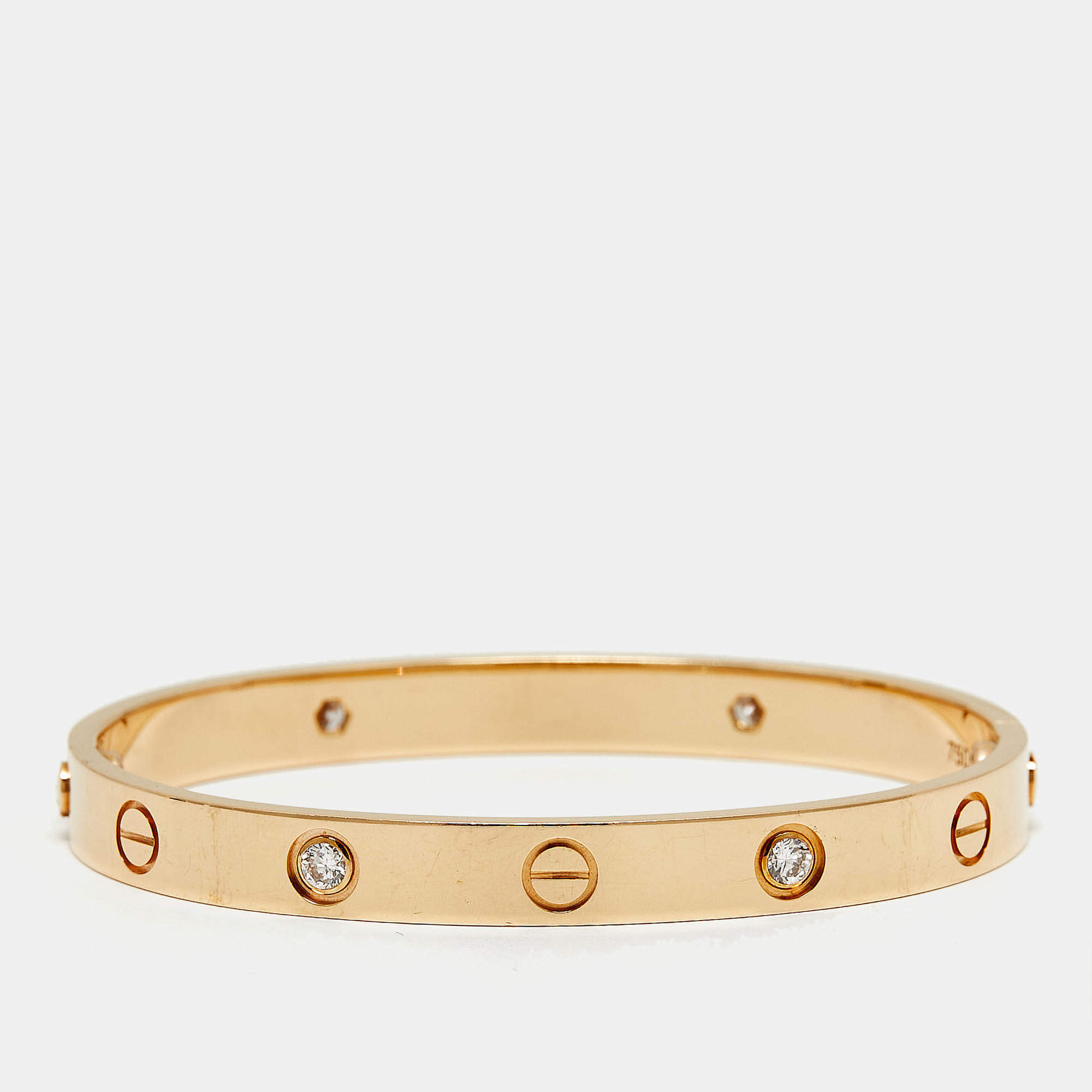 مملوكة مسبقًا سوار كارتييه لوف 4 ألماسات ذهب وردي عيار 18 مقاس 16