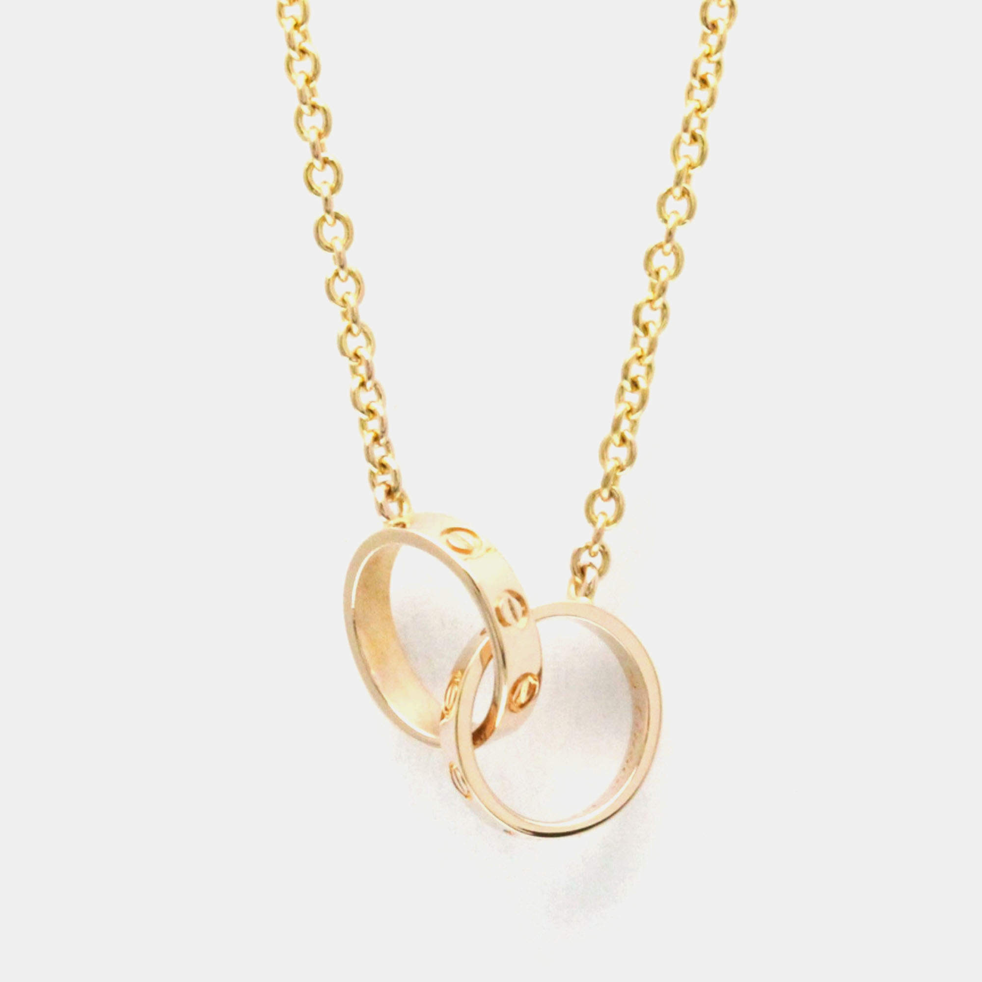Pre Owned Cartier Love Interlocking 18K Rose Gold Necklace
